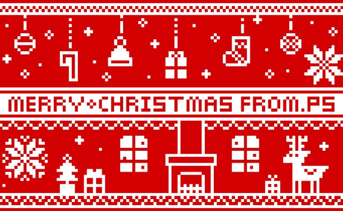 クリスマスカード ドット絵