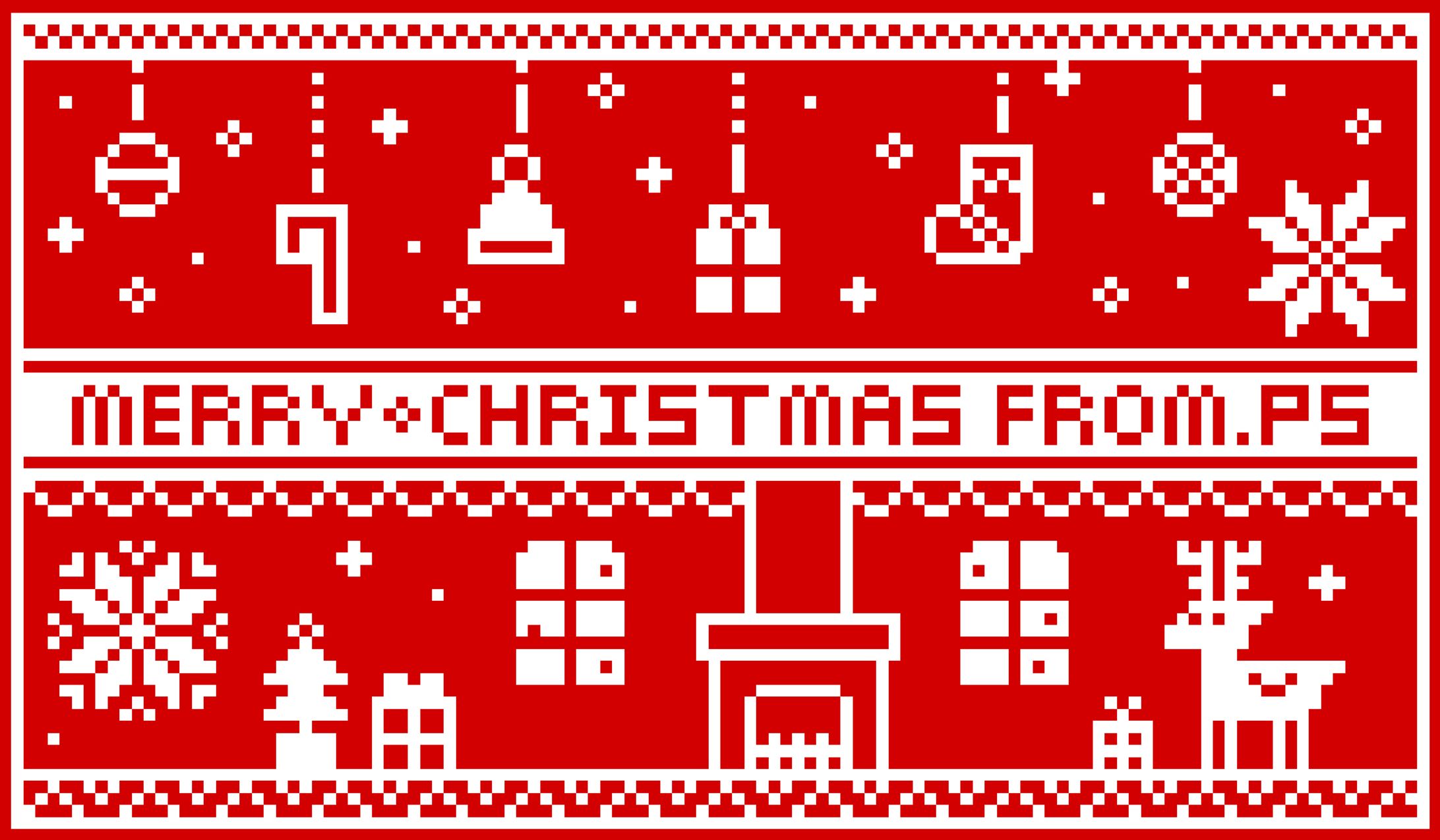 クリスマスカード ドット絵-1
