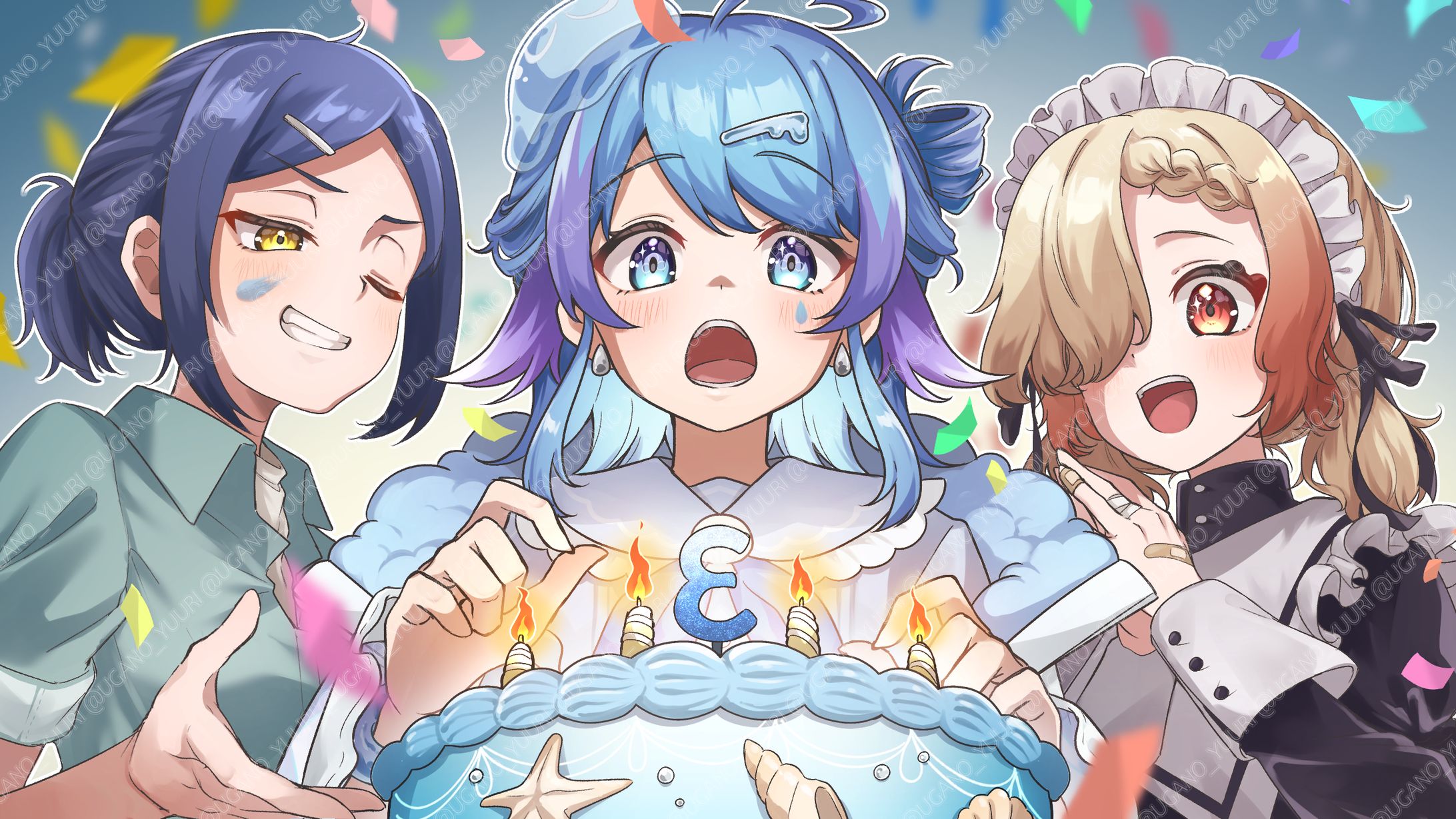 かなできゅん様　3周年イラスト-1