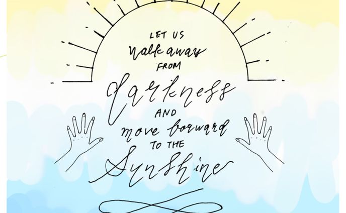 Move forward to the sunshine.  (from Fujii Kaze)