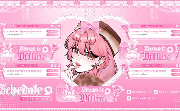 Stream Schedule Pink