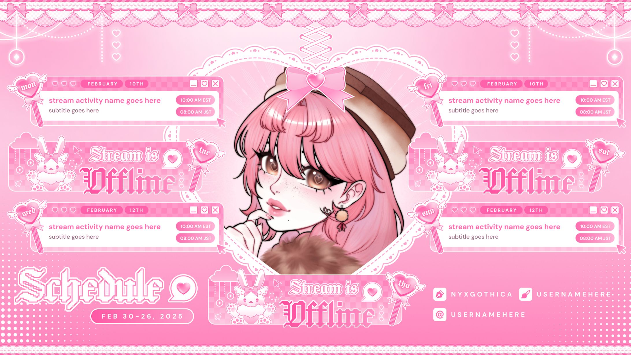 Stream Schedule Pink-1