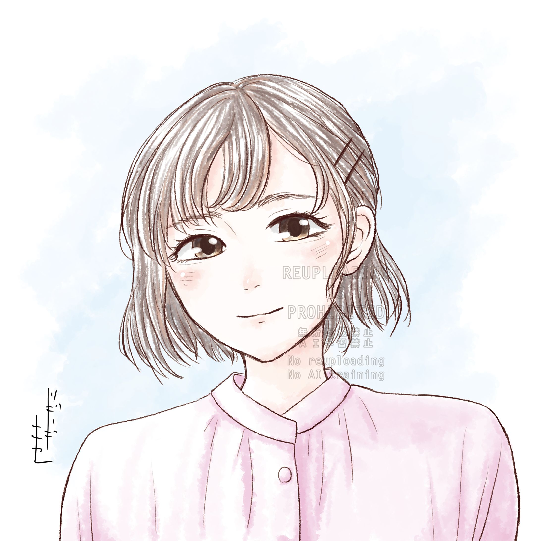 アイコン色鉛筆風似顔絵-1