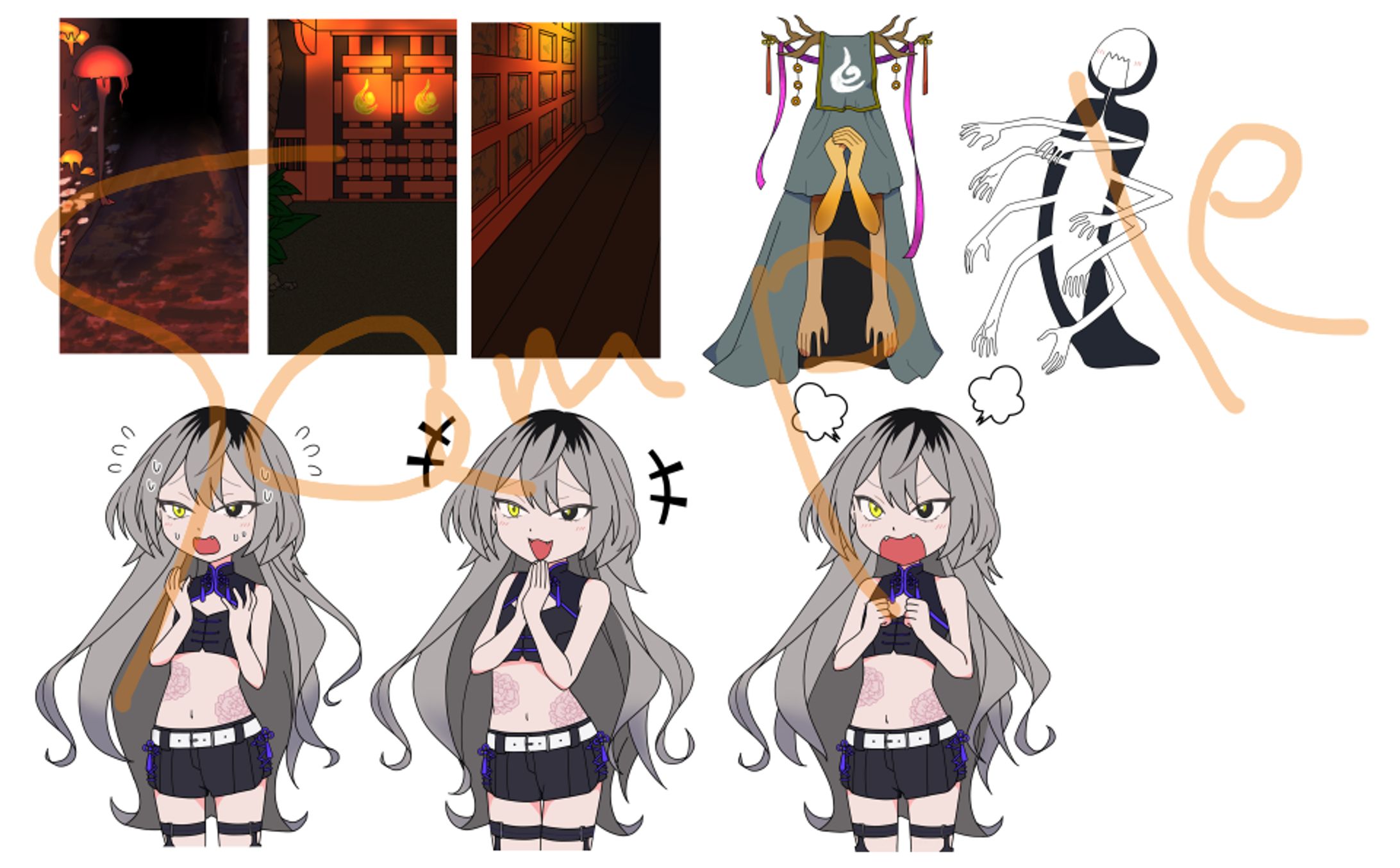 【Vtuber様ご依頼】未明幽戯様の動画、グッズ用イラスト制作-1