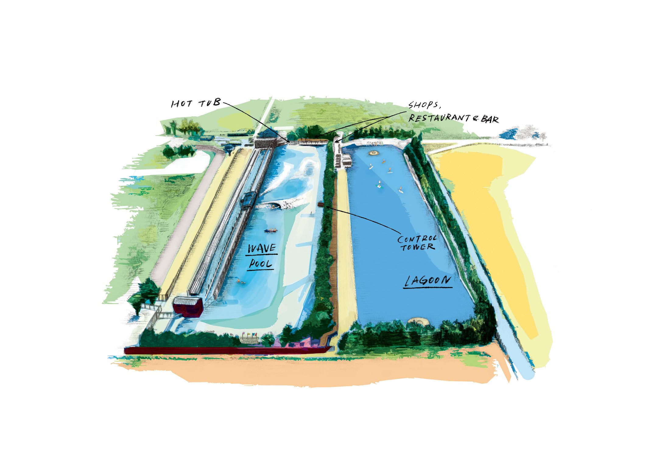 雑誌 BLUE 4月号 「SURF RANCH」イラスト-1