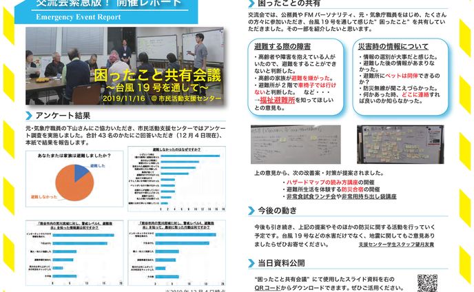 令和元年台風19号交流会レポート｜熊谷市市民活動支援センター