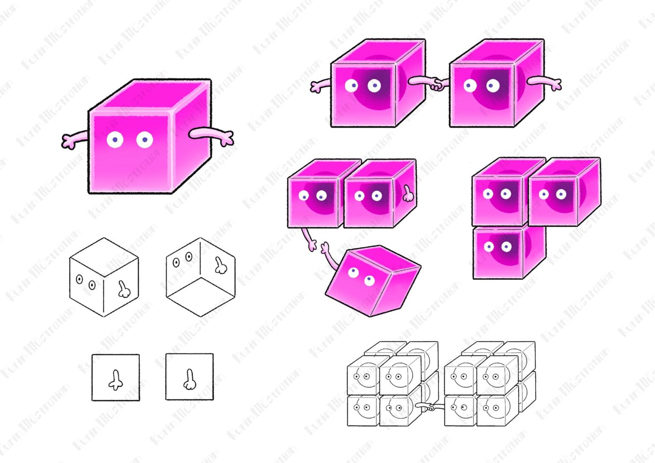 プログラミングコードのキャラクターデザイン-1