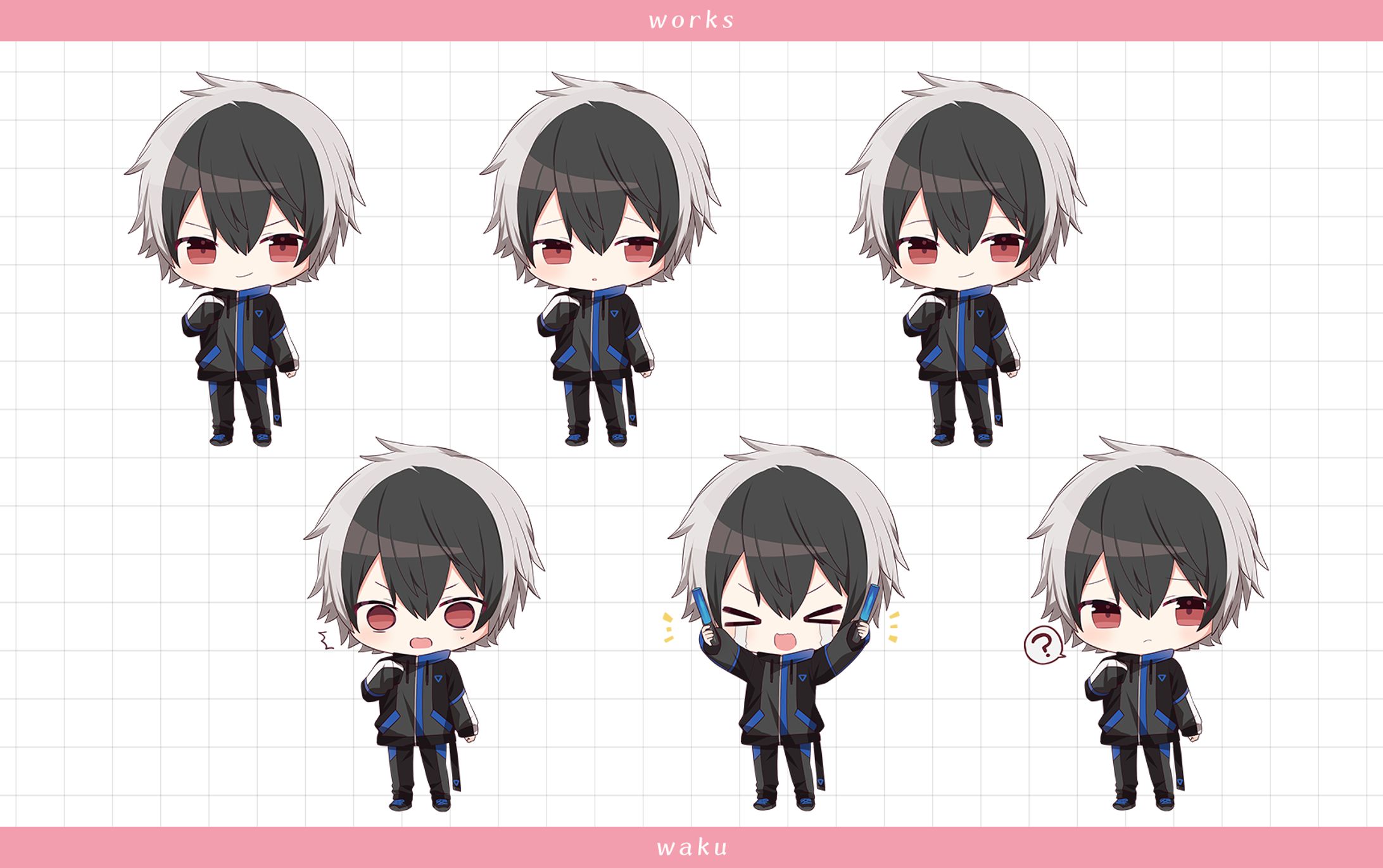 めだんし / 動画用ミニキャライラスト-1