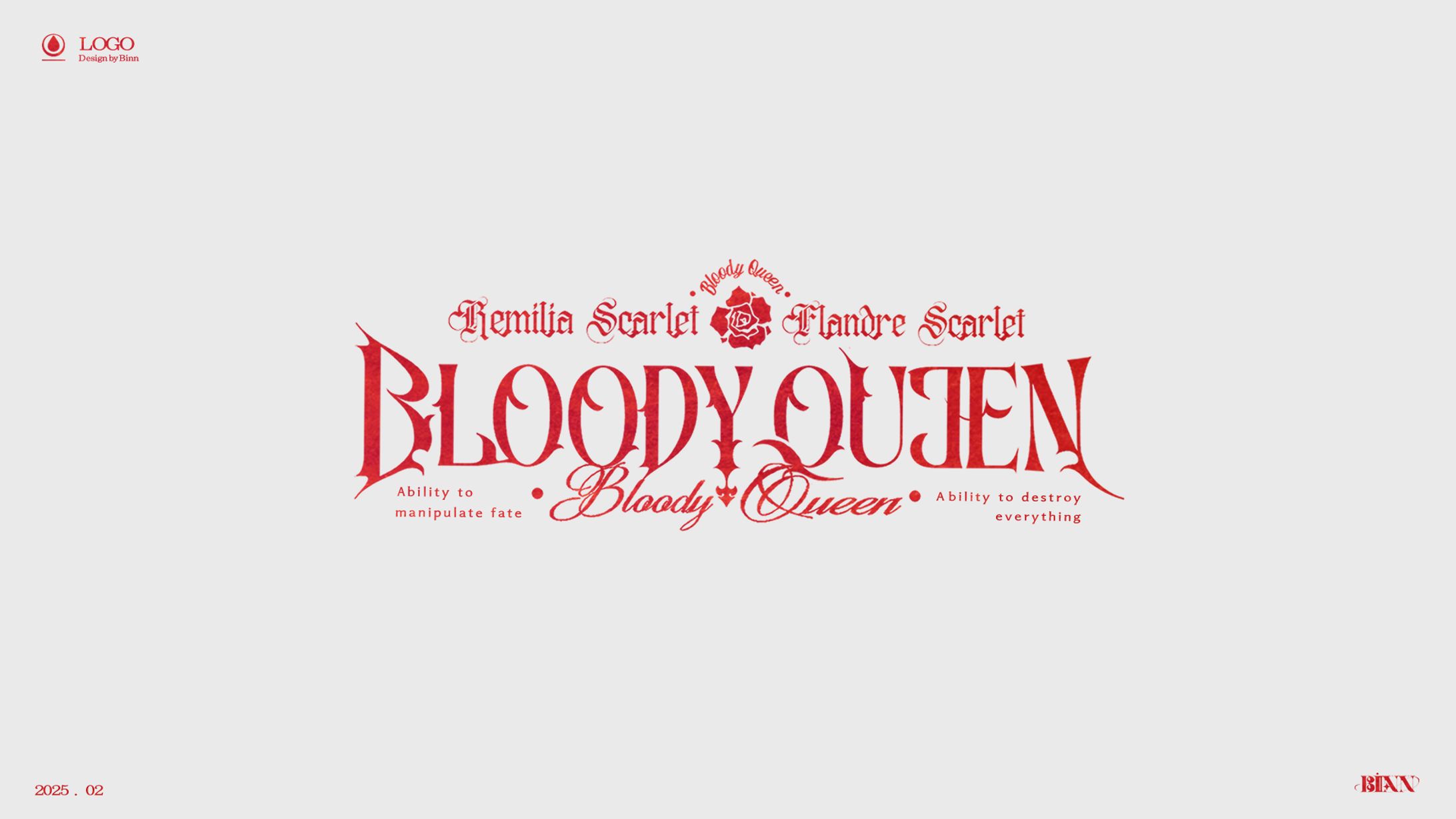 CUCO『Bloody Queen』ロゴ、ポストカードデザイン-1