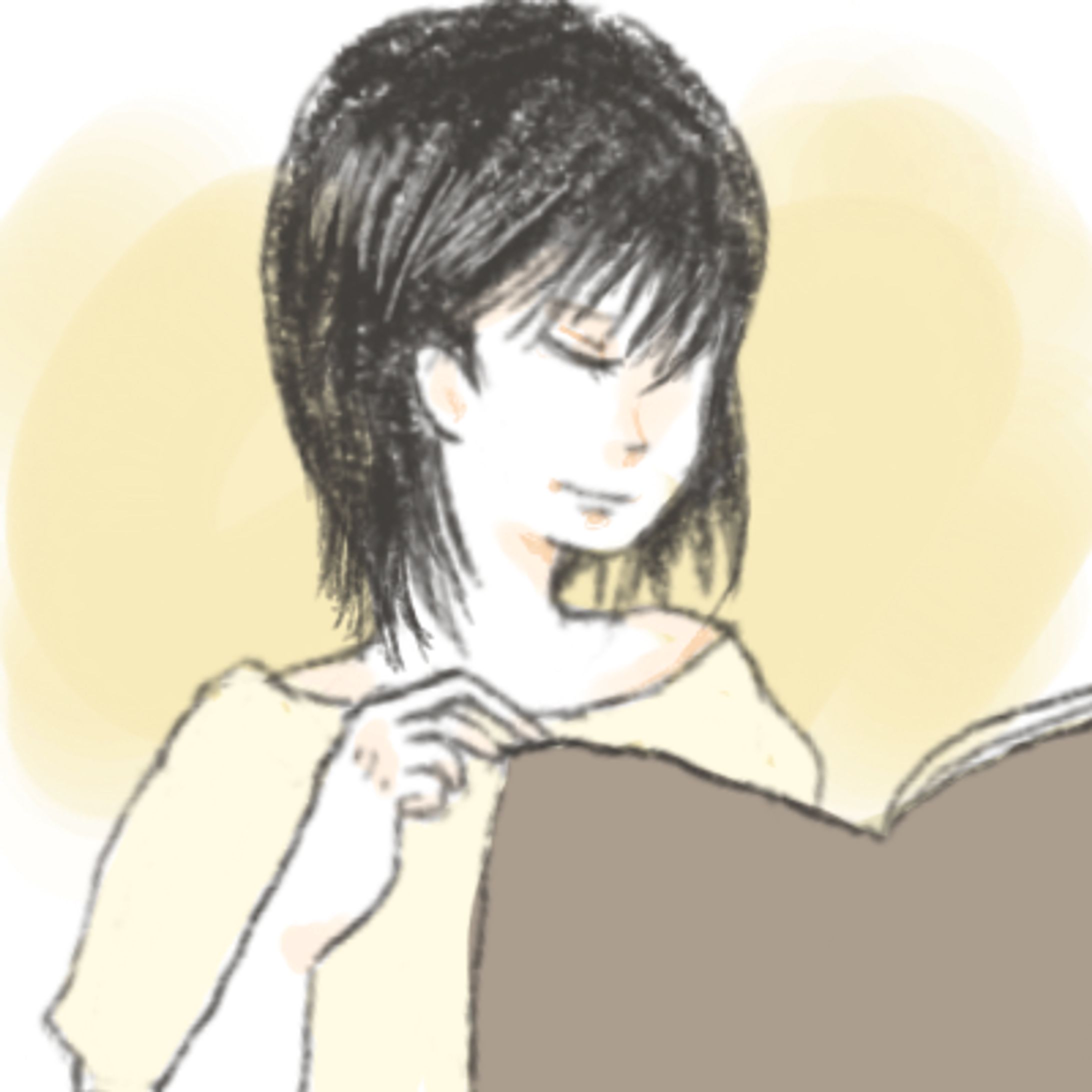 本を読む女性-1