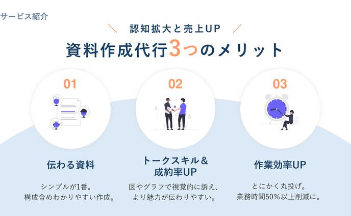 資料作成代行３つのメリット