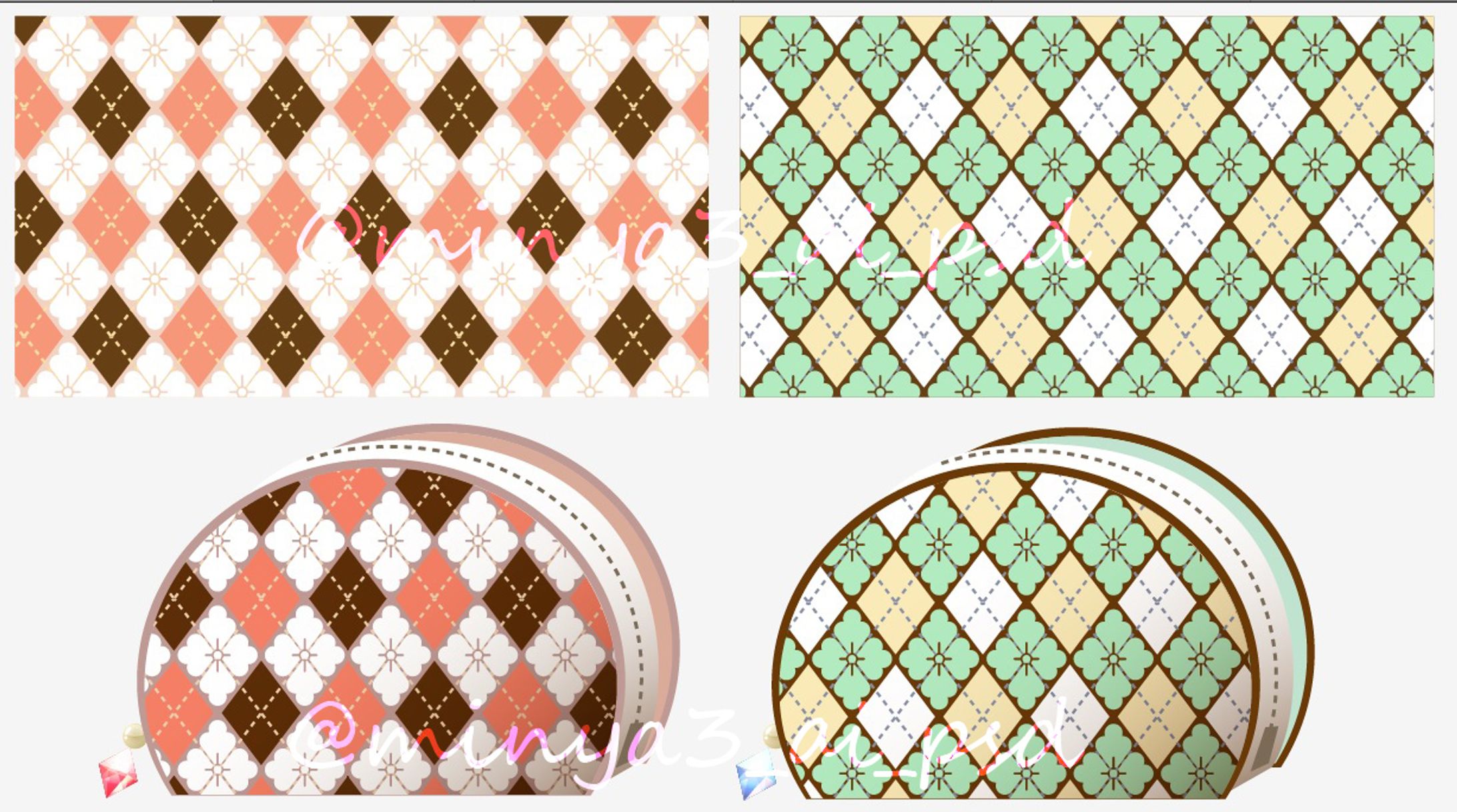 花菱アーガイルチェック-1