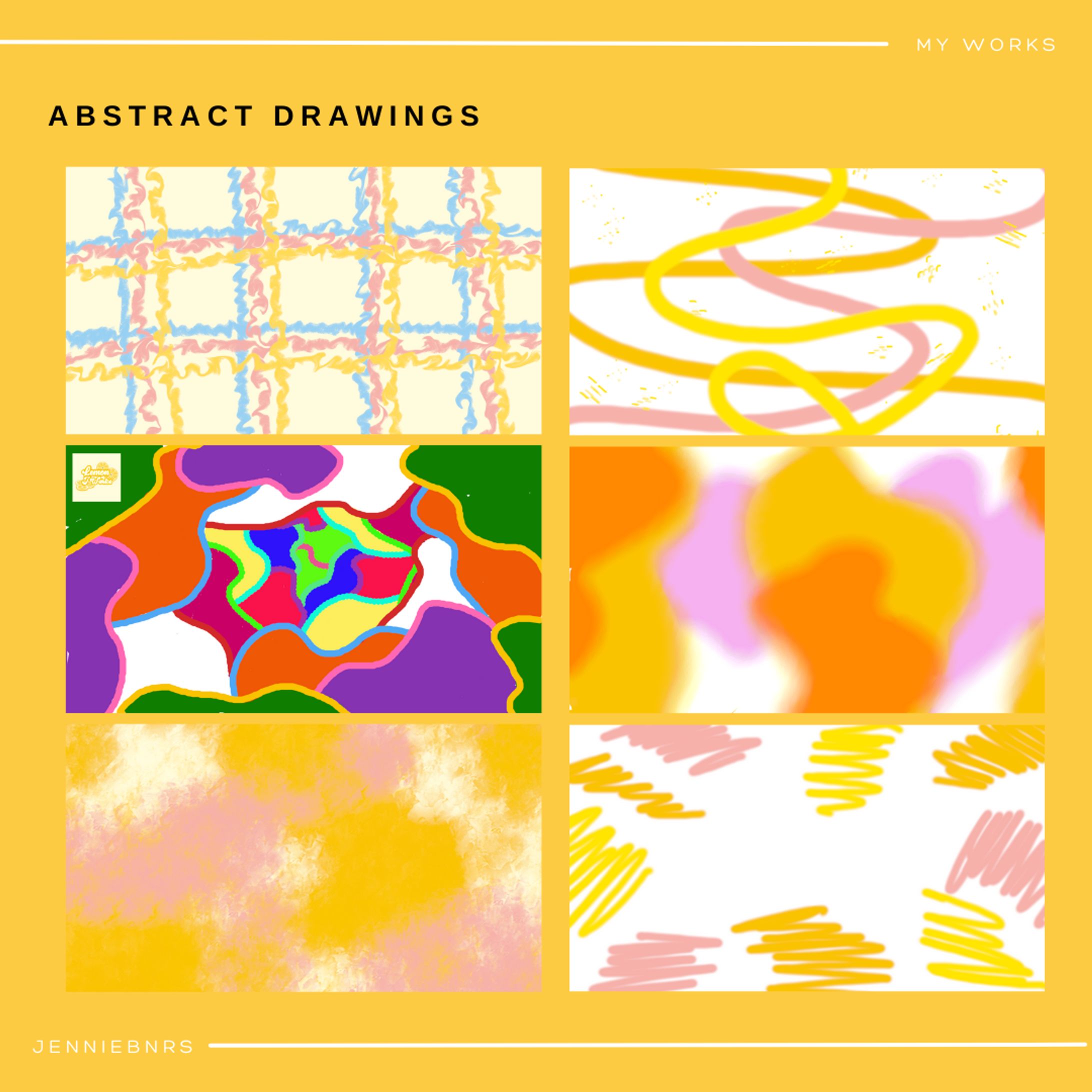 Abstract Illustrations as Practice using different brushes in GIMP-1