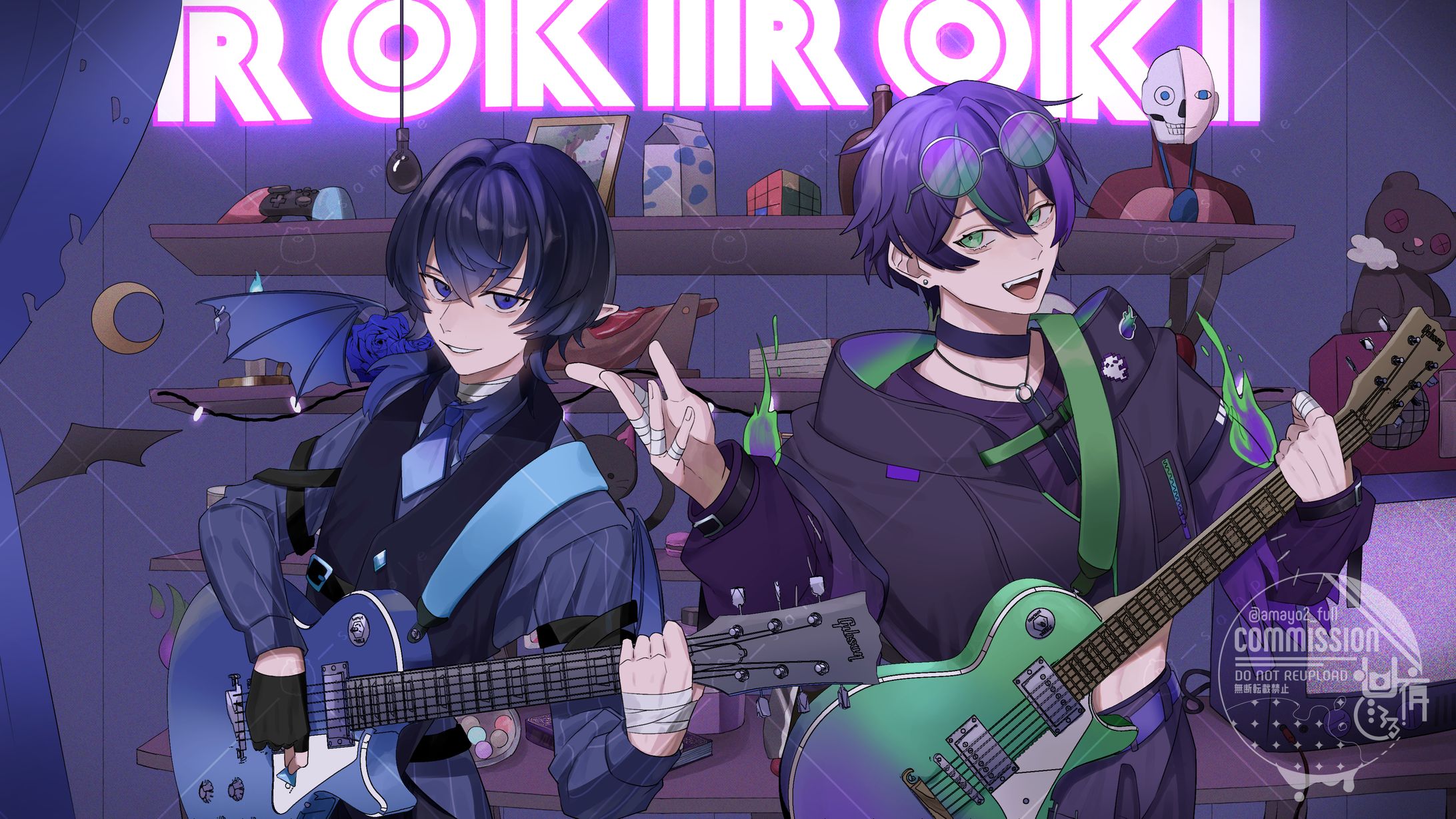 【ご依頼】楽曲「ロキ」cover動画MVイラスト-1