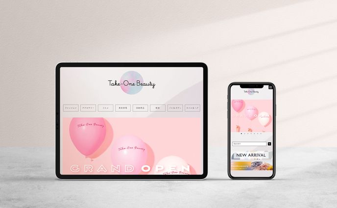 Take-One Beauty Webデザイン/ロゴ/バナー