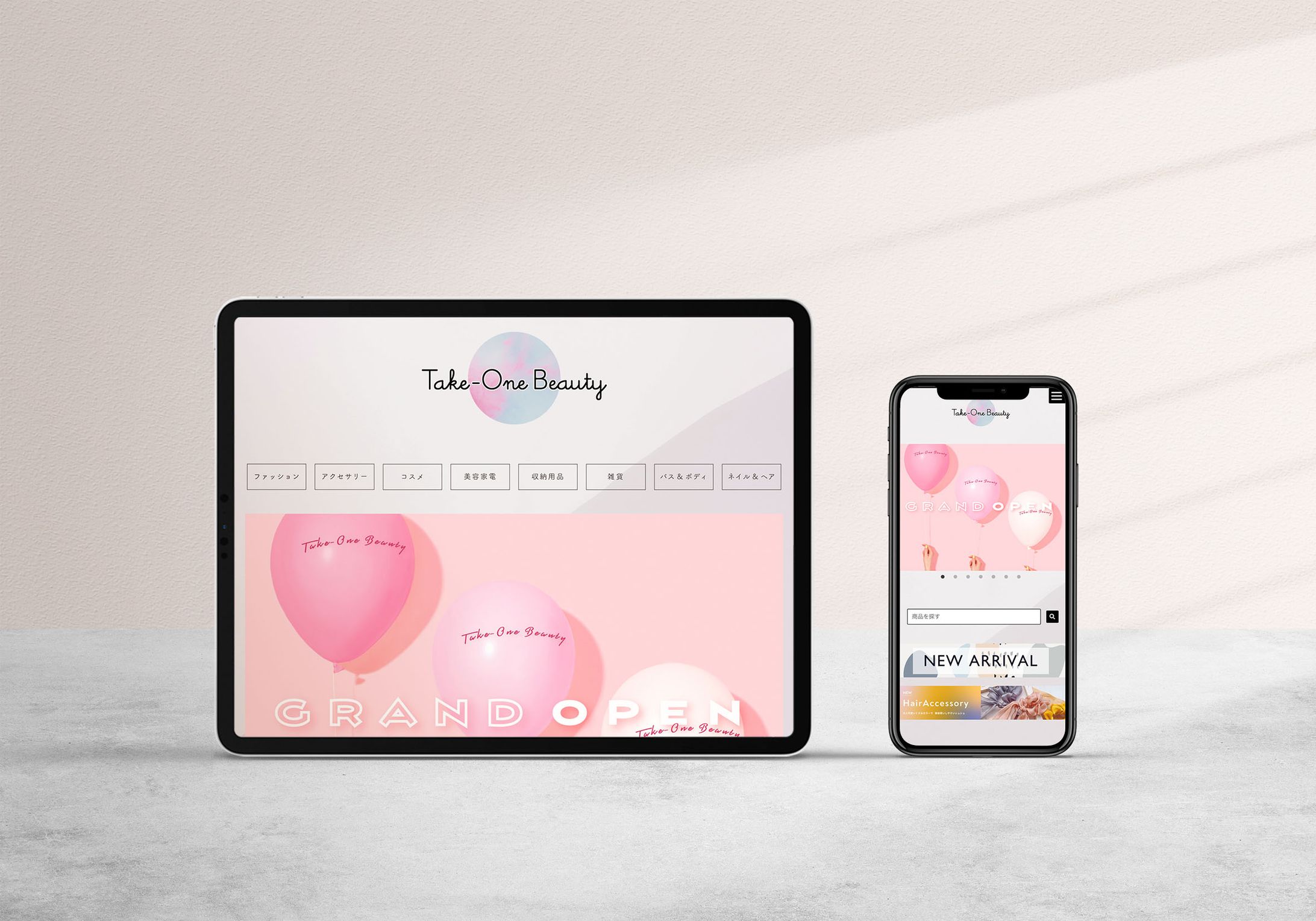 Take-One Beauty Webデザイン/ロゴ/バナー-1
