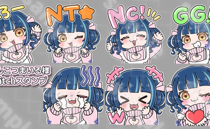 イラスト作品、twitch