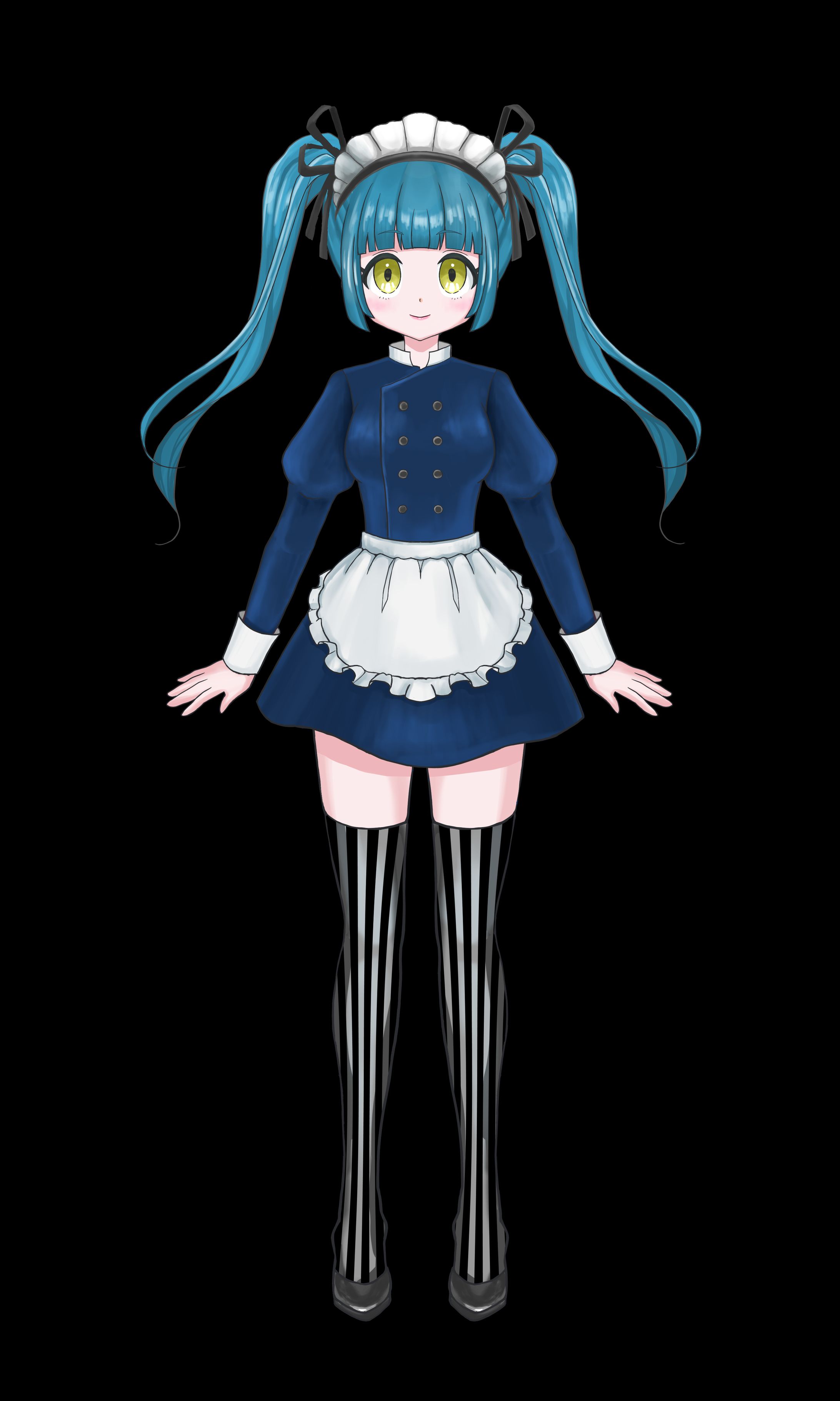 ツインテメイドちゃん立ち絵-1