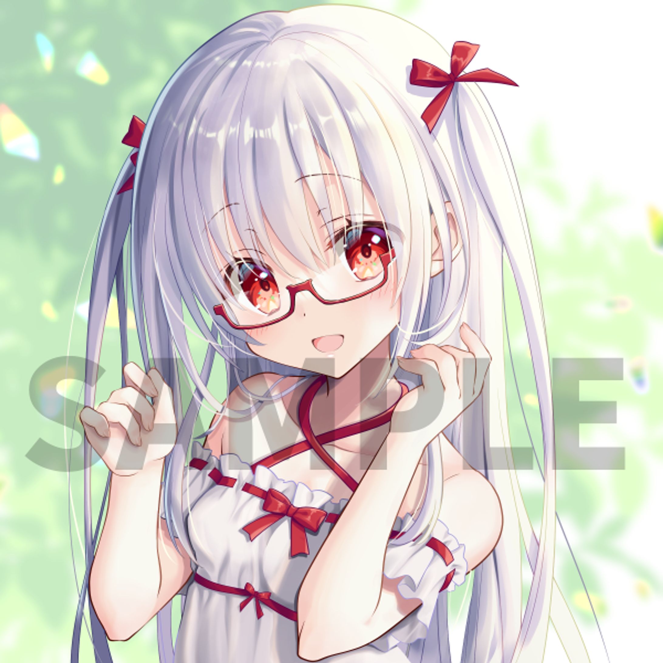 赤いメガネの少女-1