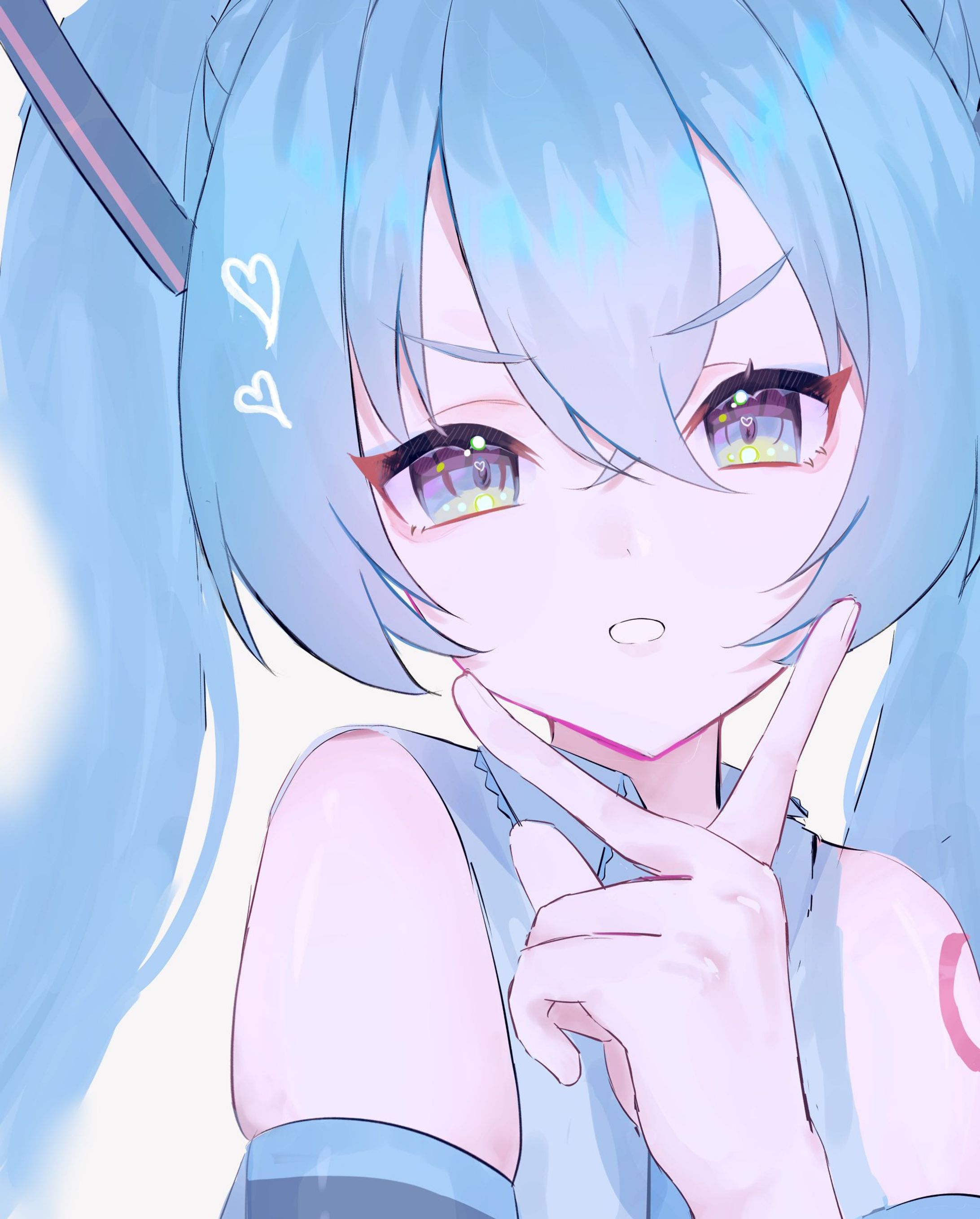 ピースする初音ミク-1