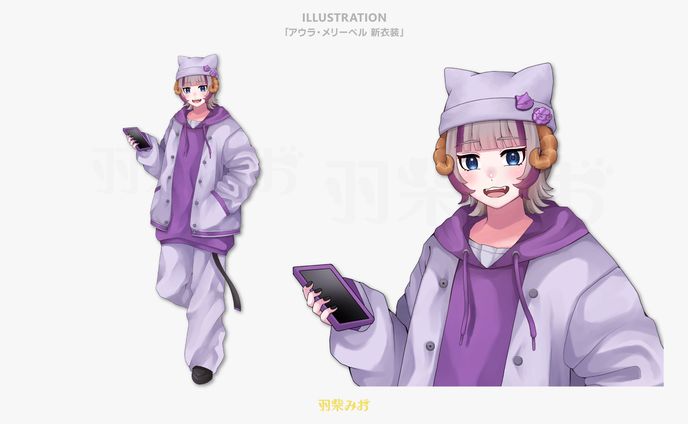 「アウラ・メリーベル」新衣装立ち絵