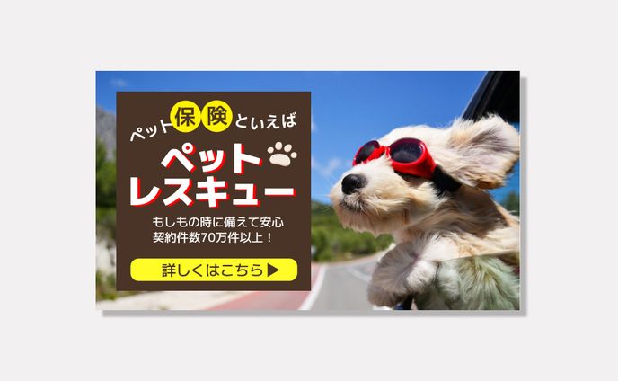 ペット保険の広告バナー