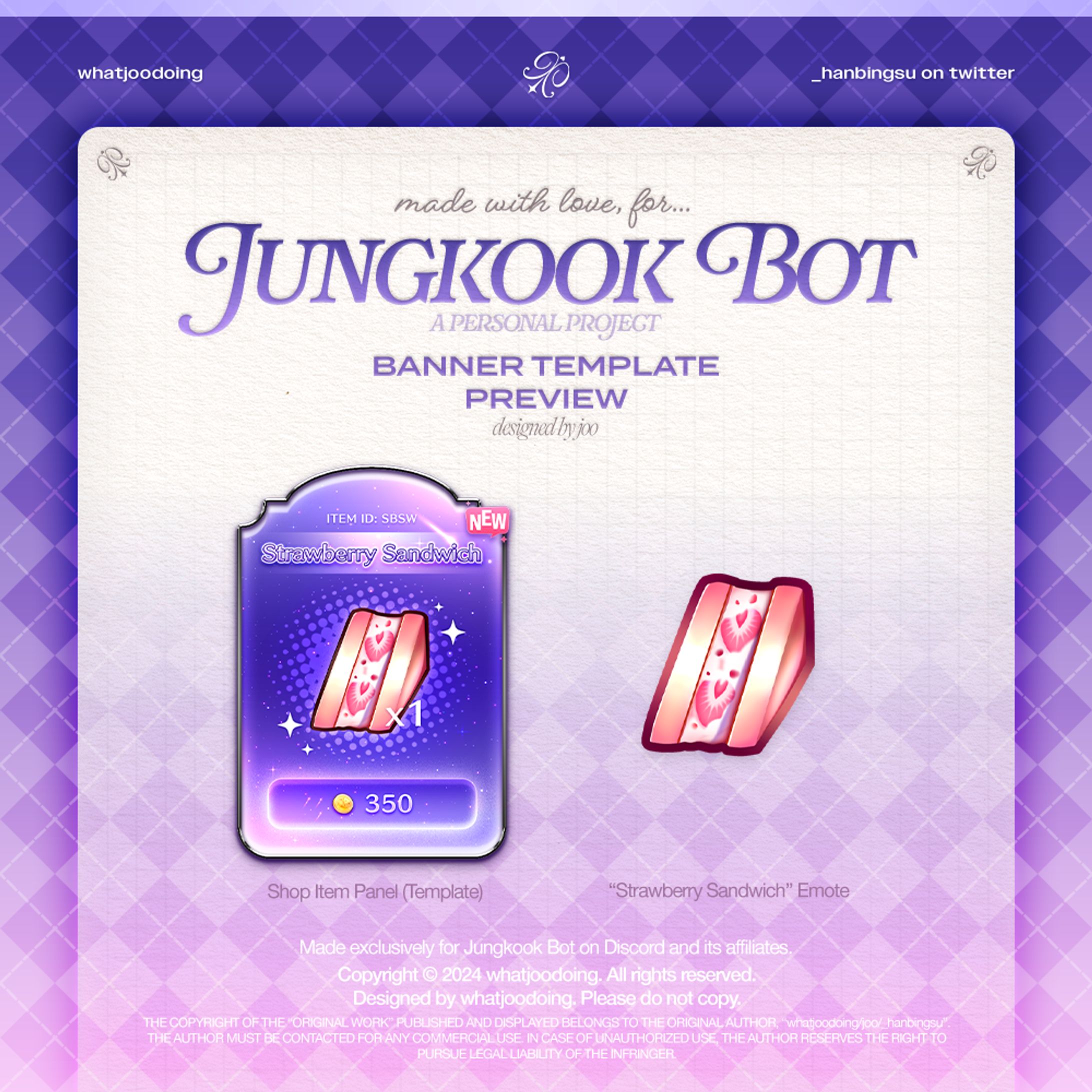 USER INTERFACE ASSETS：JUNGKOOK BOT VERSION 2-1