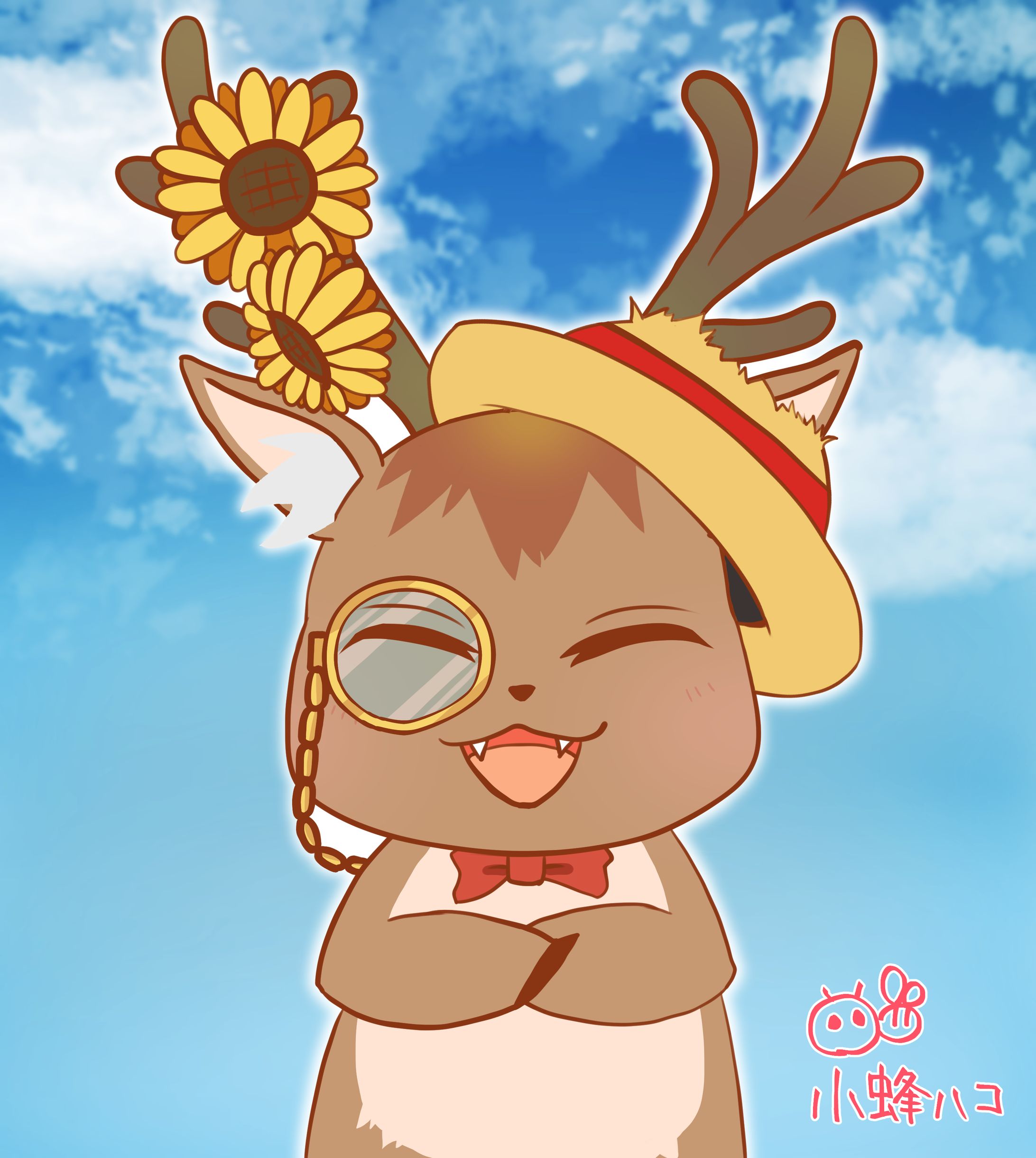 鹿目もみじ2 夏背景有サイン-1
