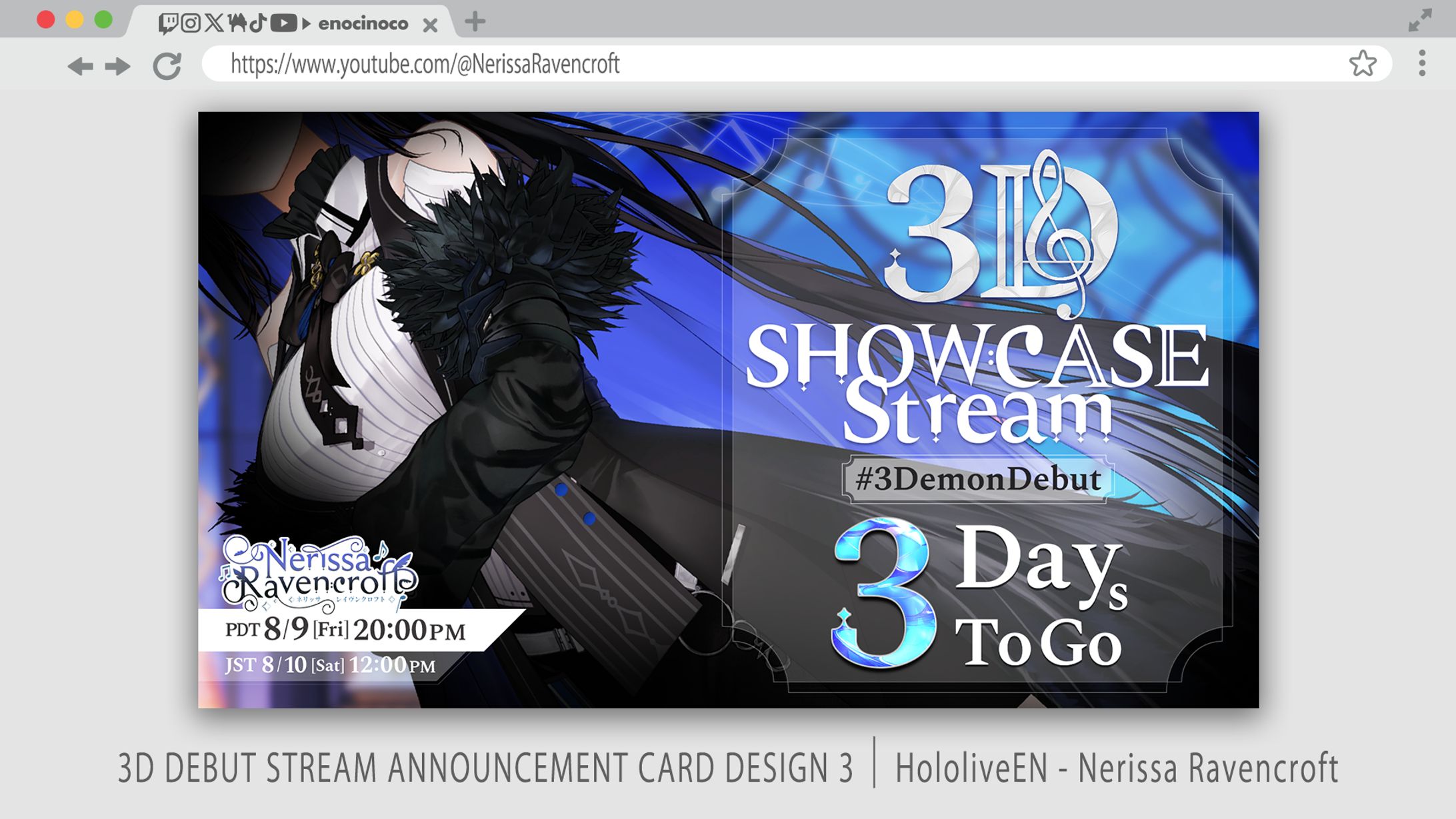 ANNOUNCEMENT｜Nerissa Ravencroft HololiveEN -1