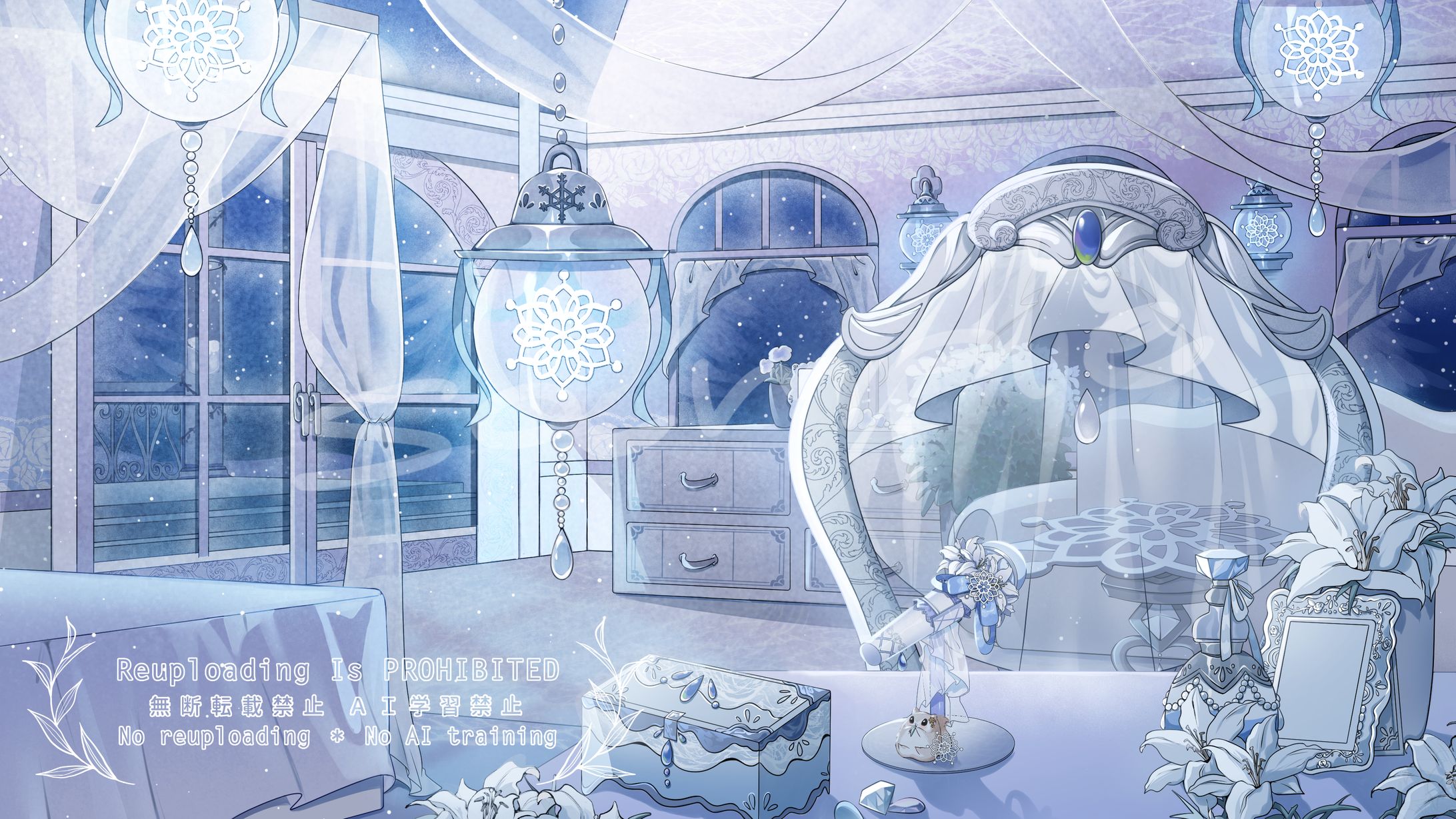 【雪柳リイラ様】お部屋・マイクイラスト-1
