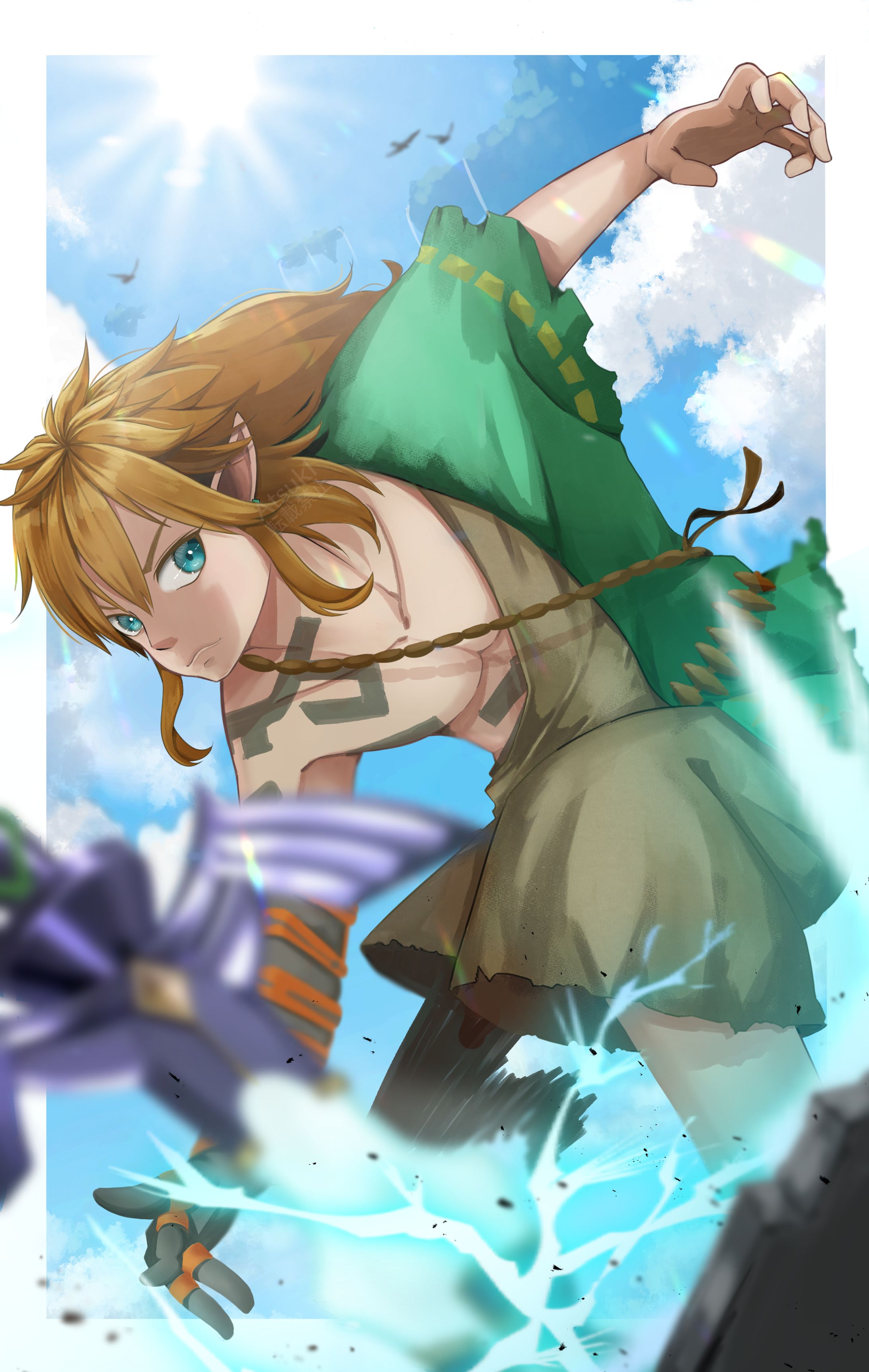 一枚絵　背景＋小物有り　ゼルダの伝説　二次創作-1