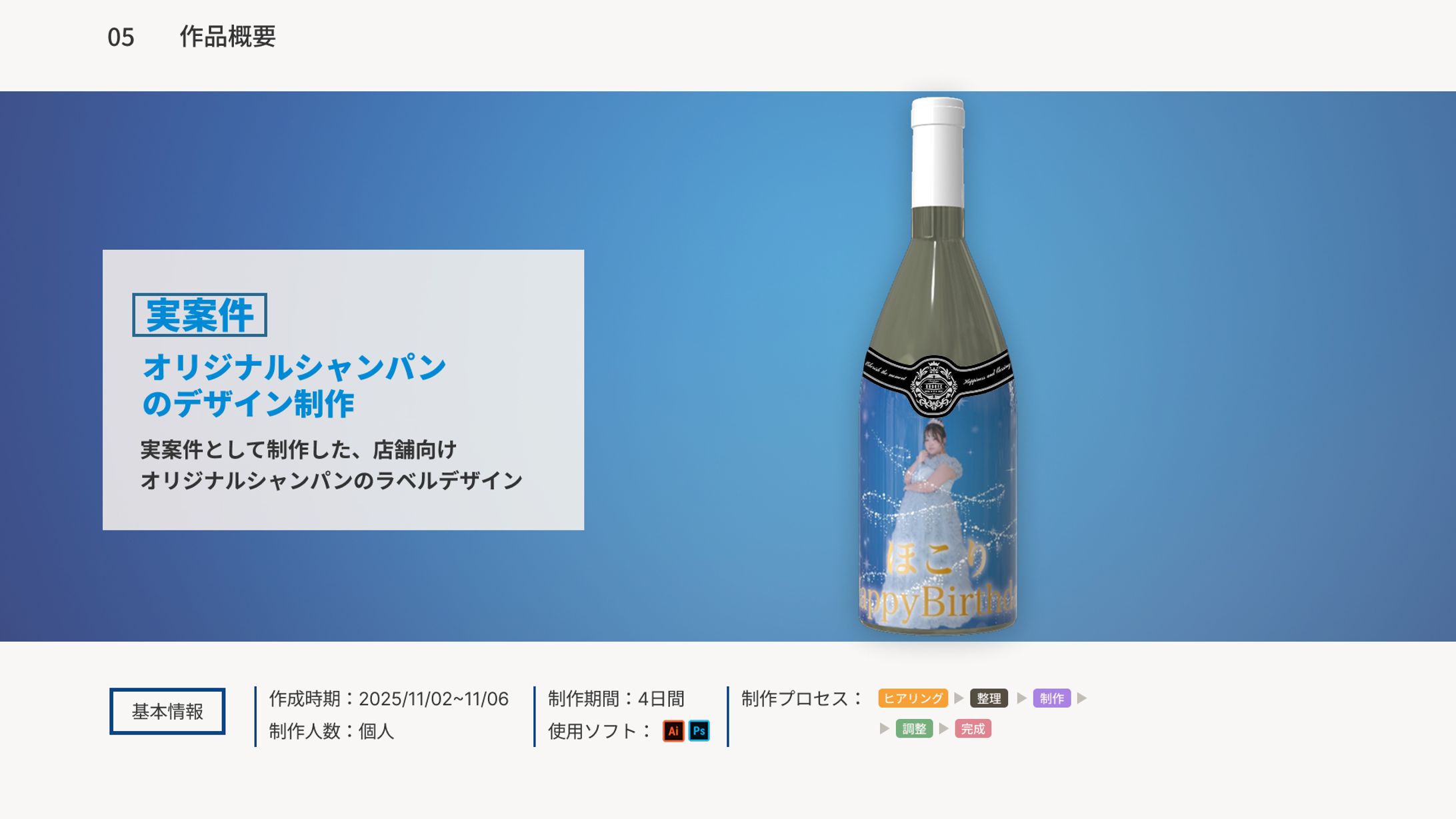 【実案件】グラフィックデザイン｜オリジナルシャンパン-1