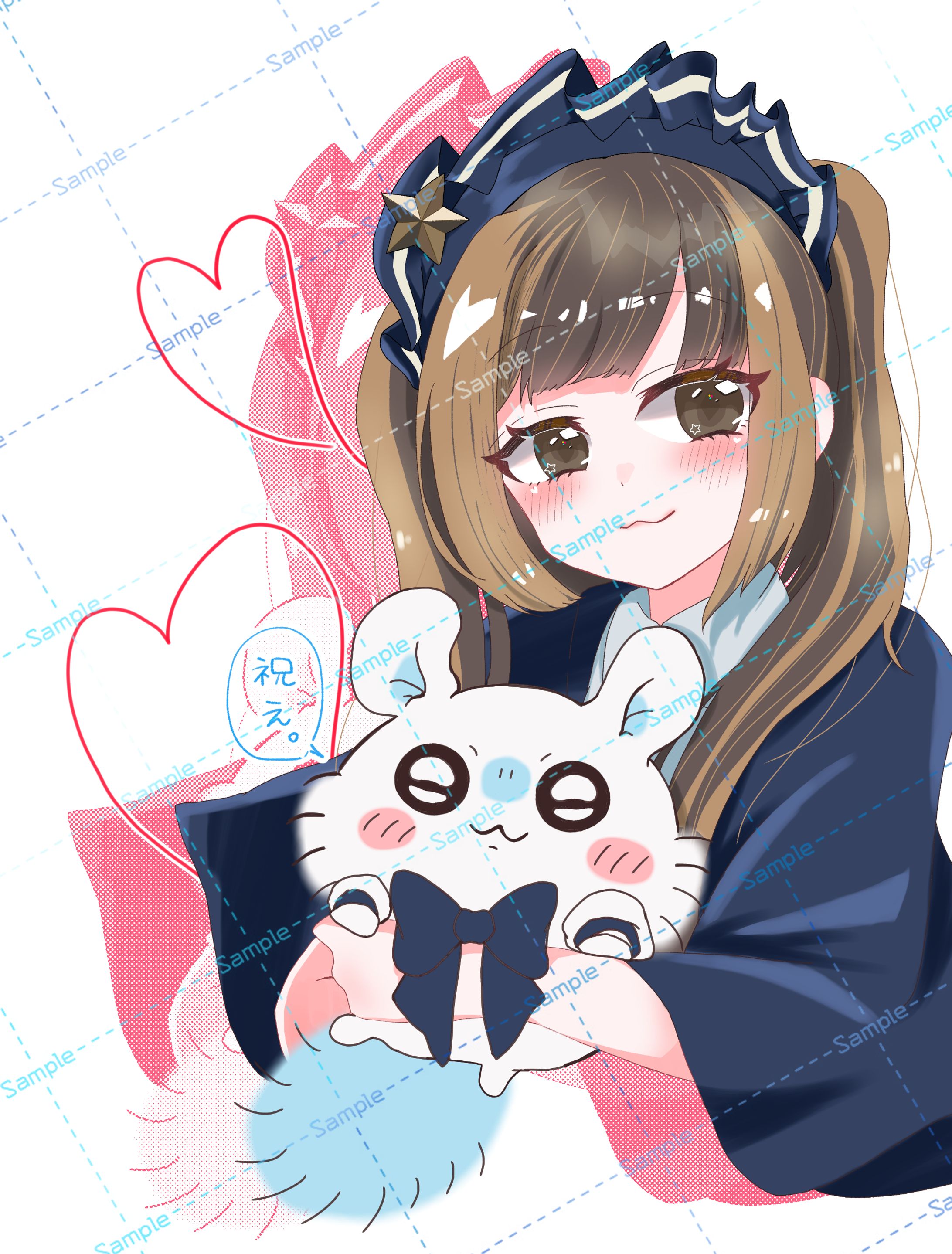 コンカフェメイドさん　バースデーイラスト-1