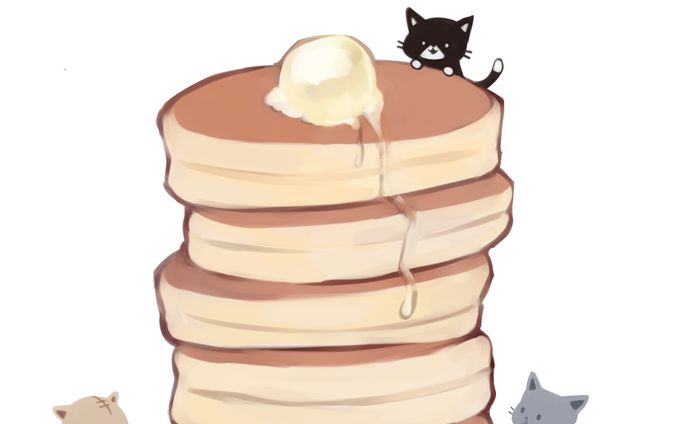 パン、ねこ