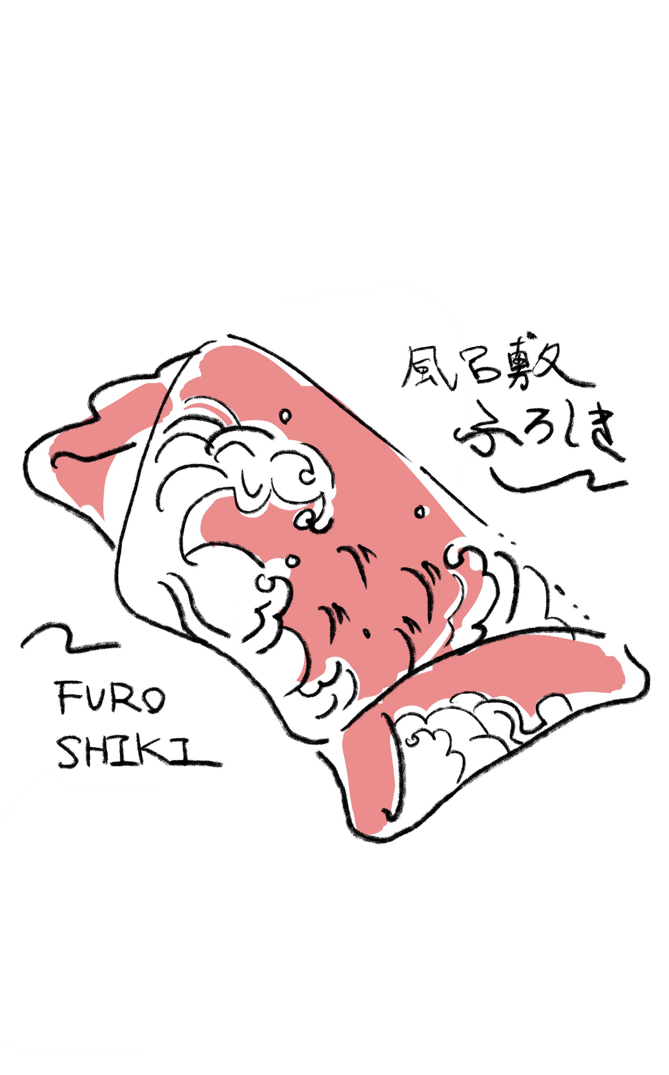 TSURUTO 風呂敷イメージイラスト-1