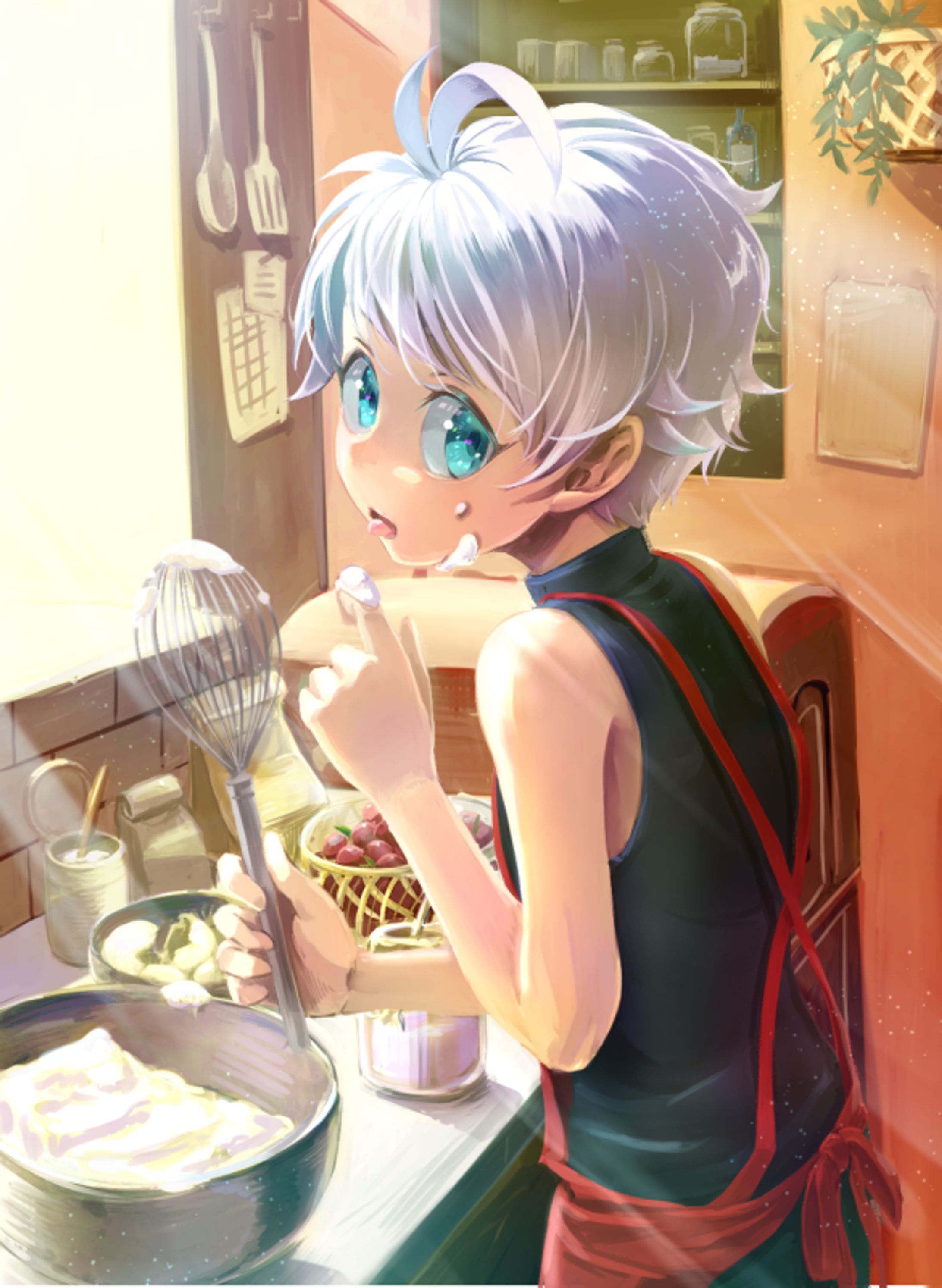 お菓子作り中-1