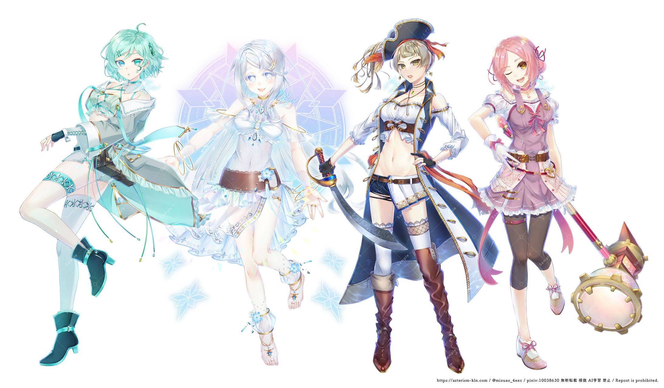 【イラスト】立ち絵 女性キャラクター 17種-1
