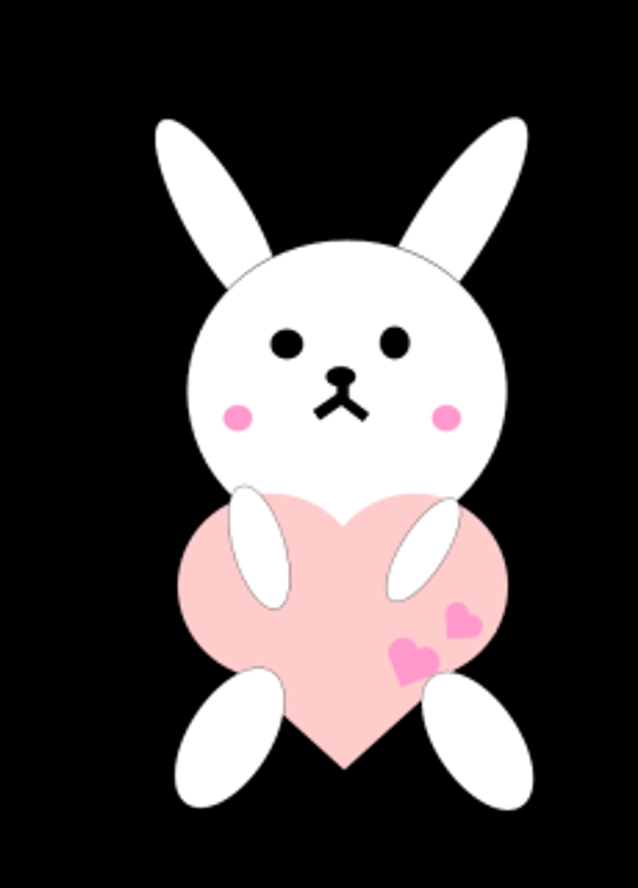 はーとを持つうさちゃん（LINEスタンプ）-1