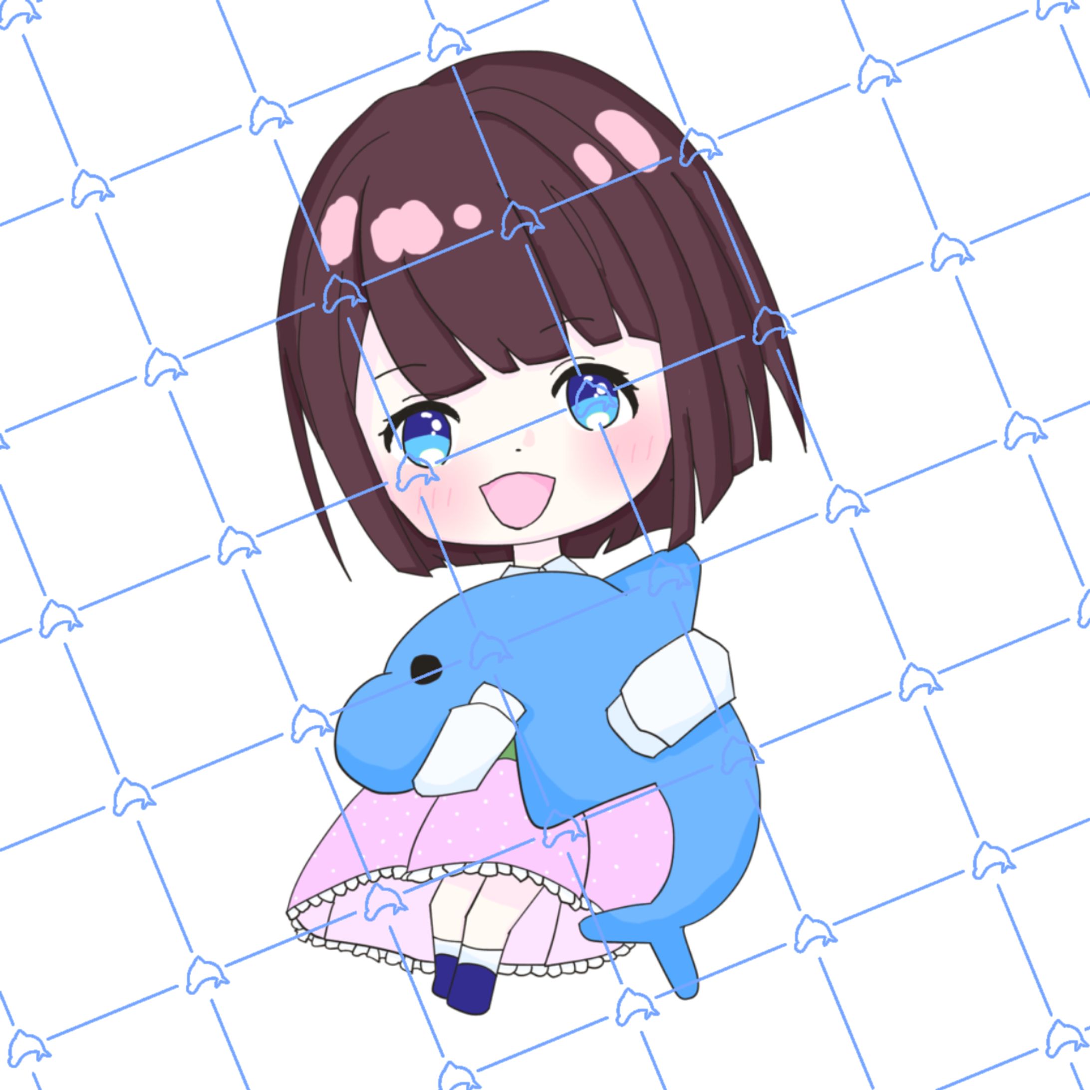 イルカを持つミニキャラ-1