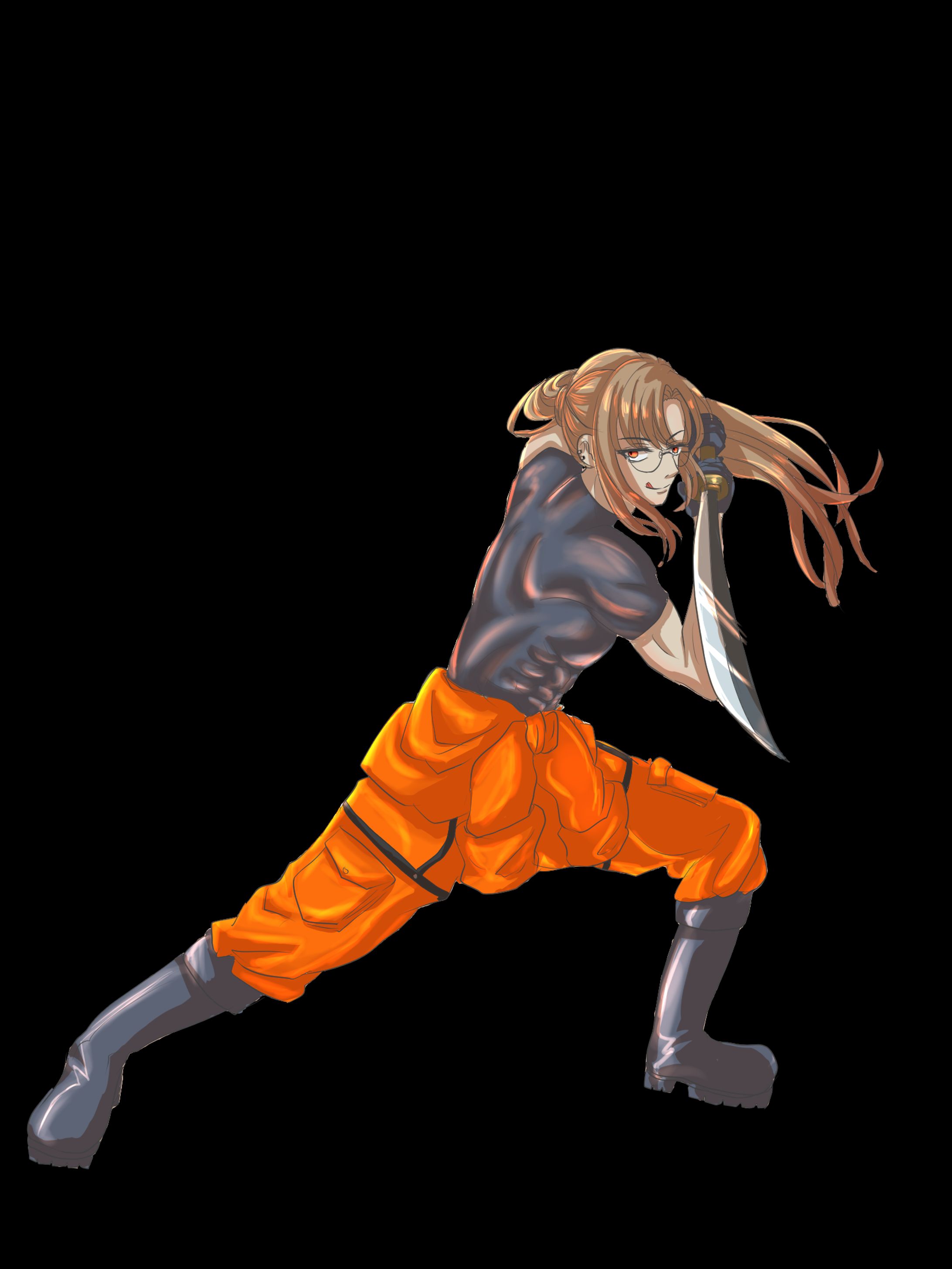 キャラクター立ち絵　男性2　戦闘モーション-1