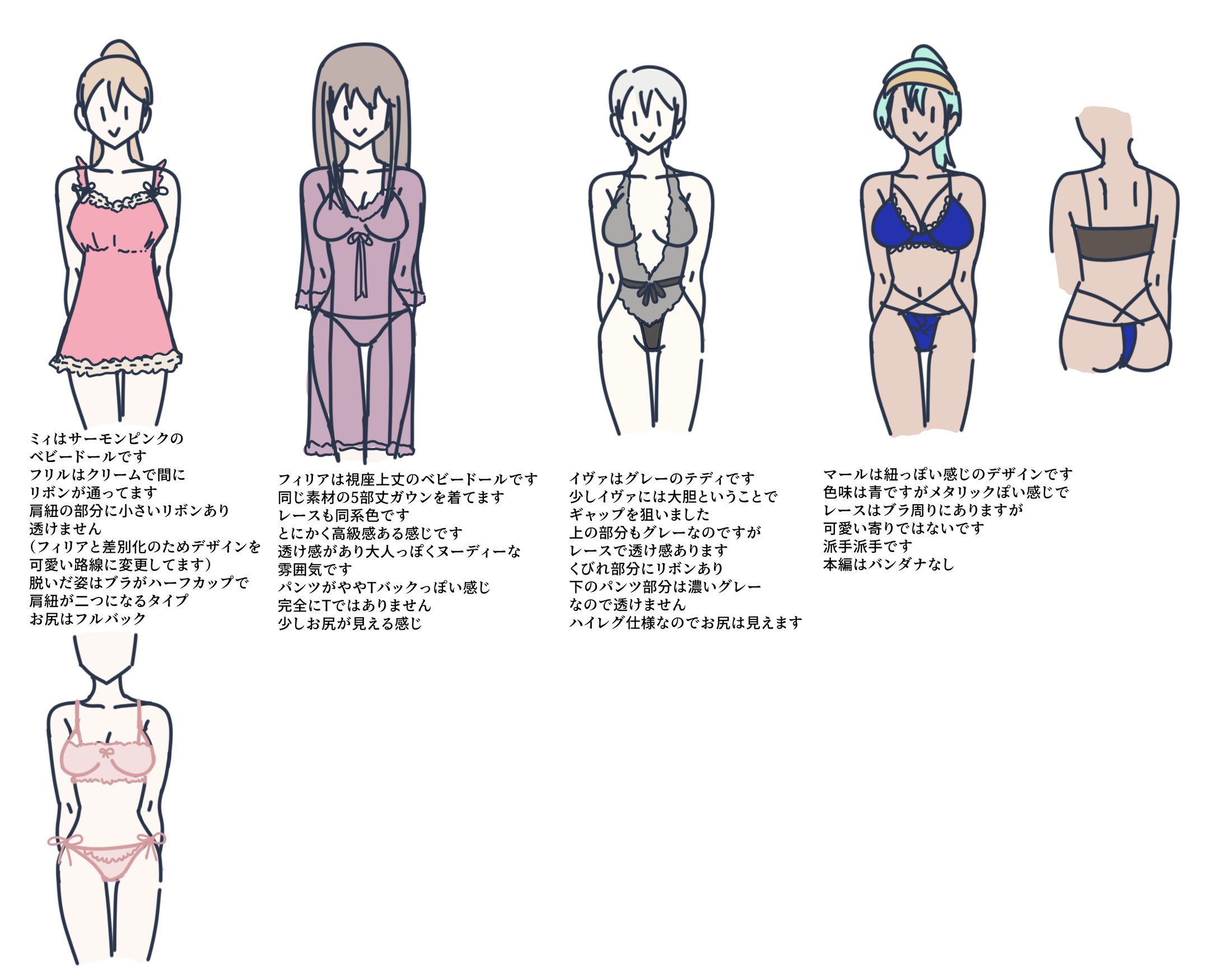 webtoon　キャラクター衣装デザイン-1