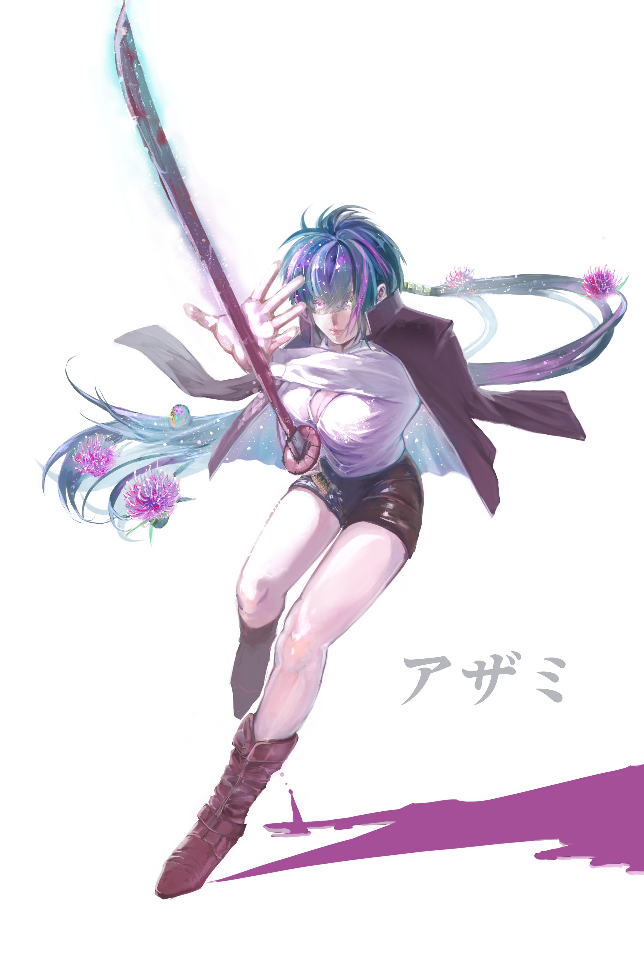 薊の花と星々-1