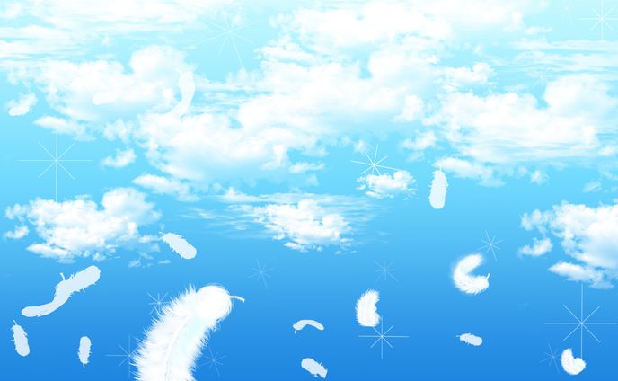 イラスト　青空