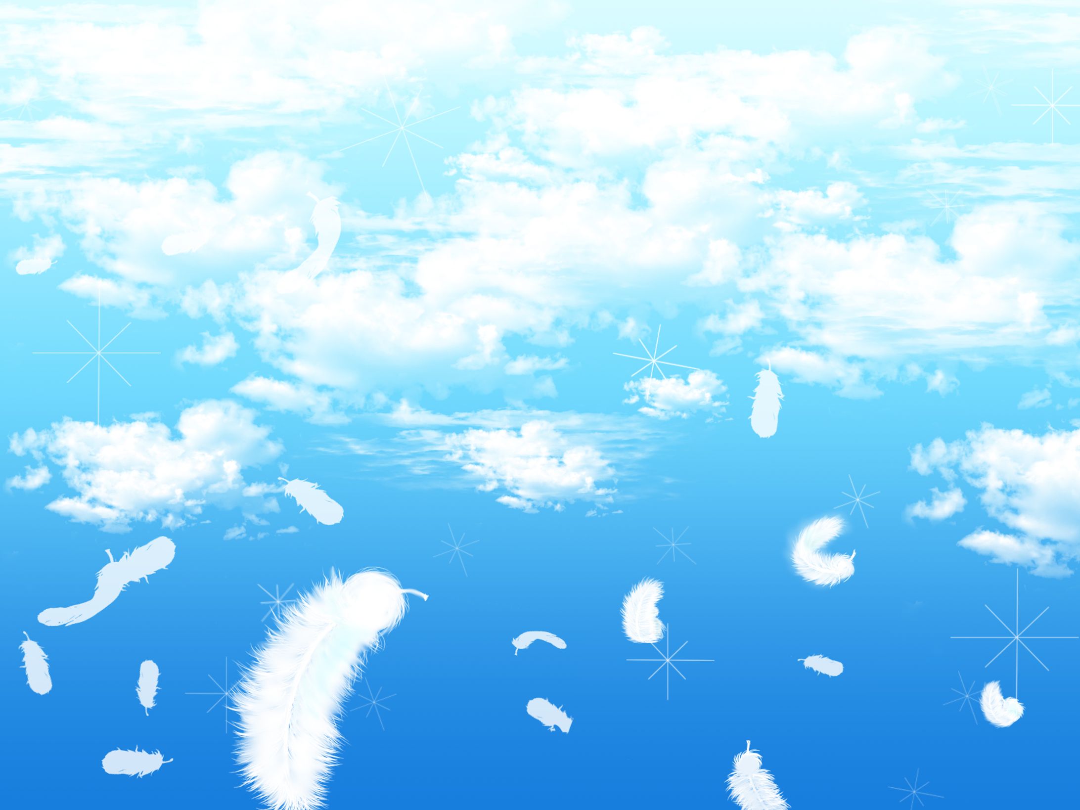 イラスト　青空-1