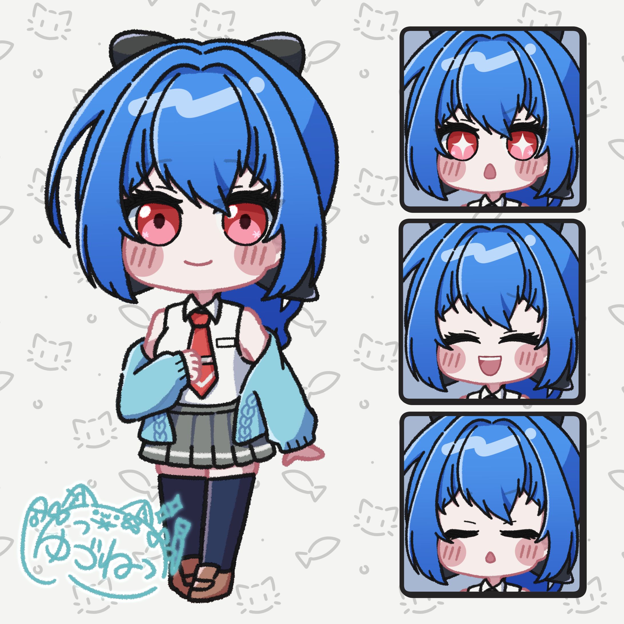 暁月さあや様｜デフォルメ立ち絵-1