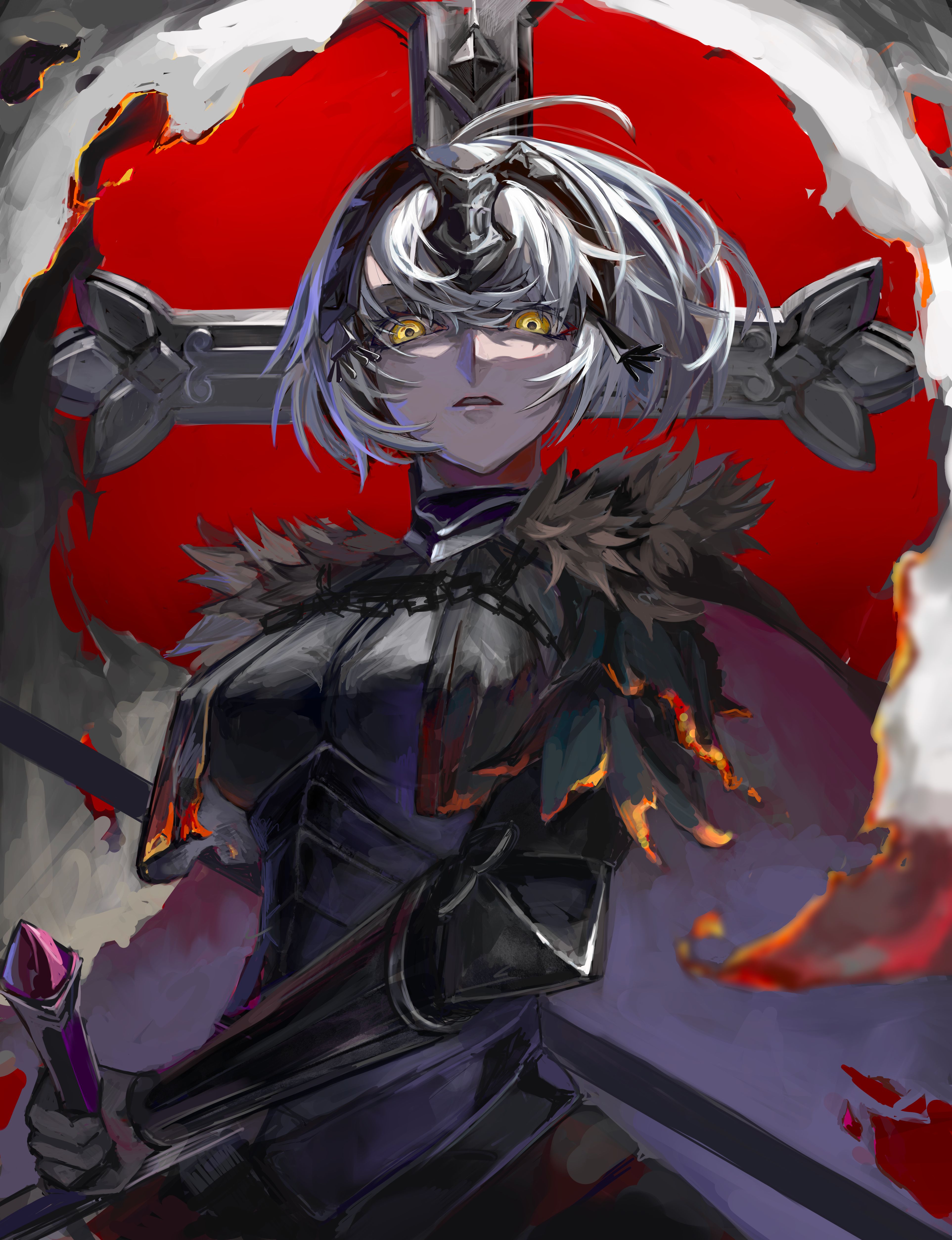 ミ*ケ様 Fate/Grand Order 巌窟王　ジャンヌオルタ　手描きイラス ミ*ケ様 Fate/Grand Order 巌窟王 ジャンヌオルタ 手描きイラス