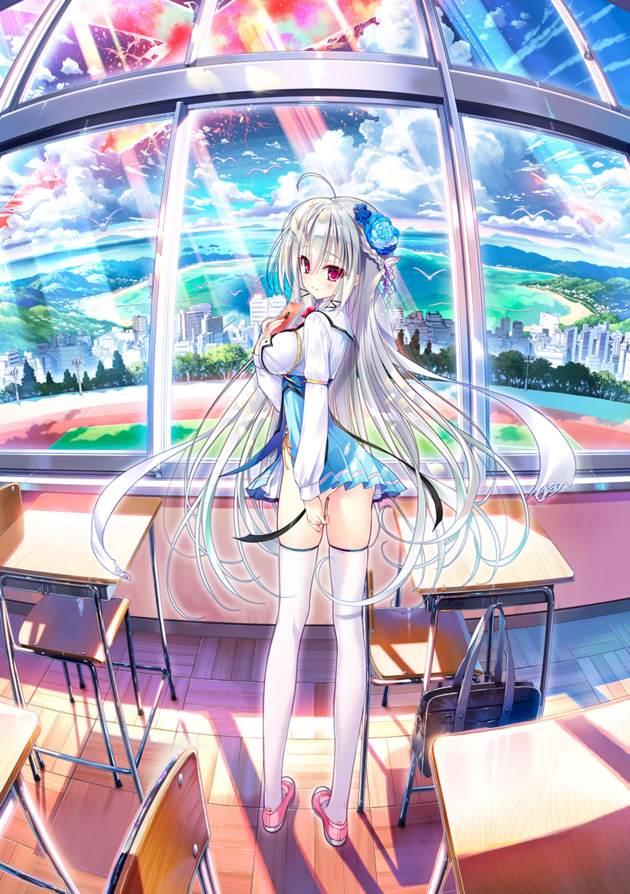 「いずれ神話の放課後戦争 ティザービジュアル 昼 背景」-1