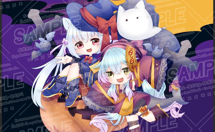 2024年惰猫さまハロウィンイラスト