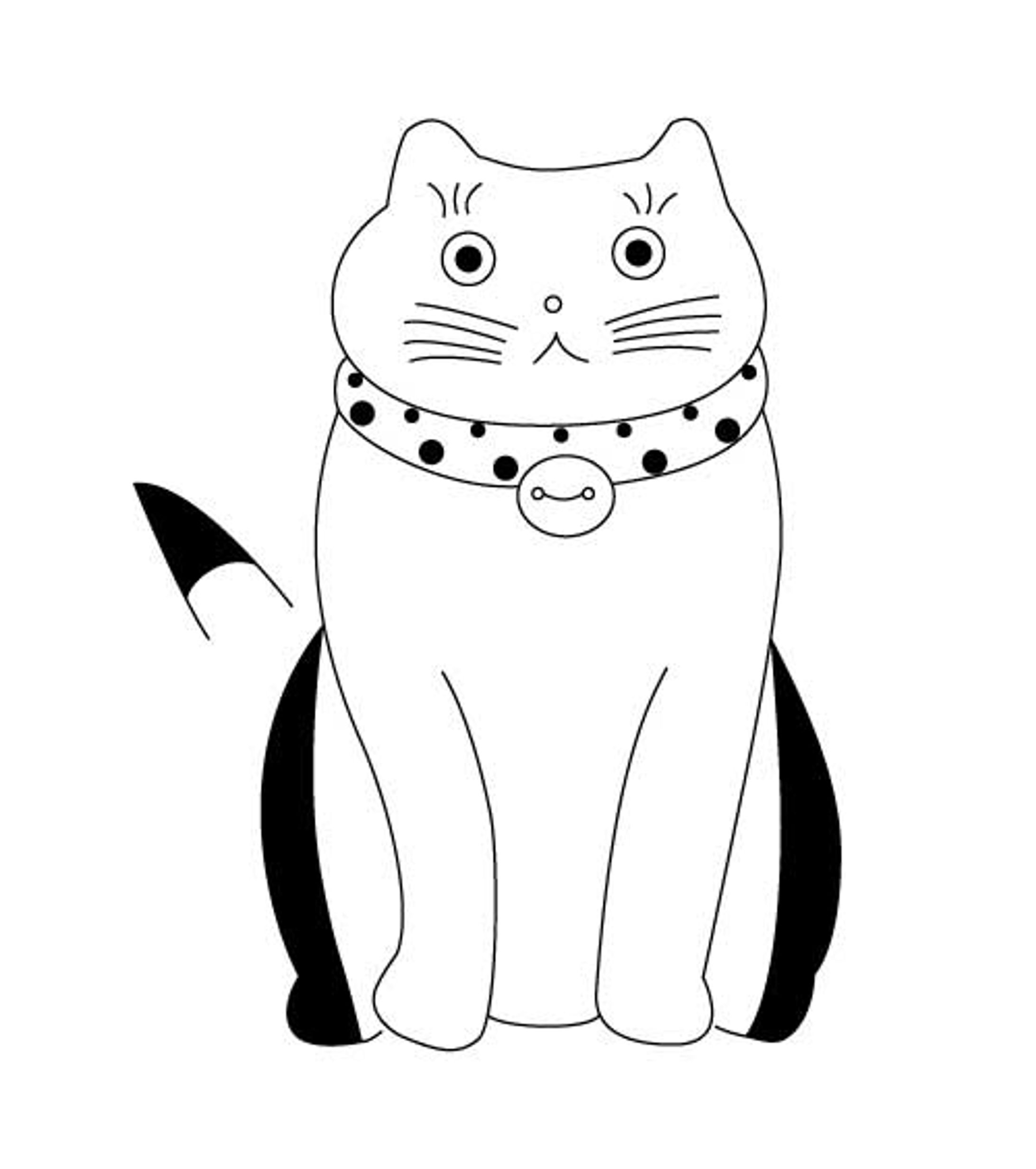 T shirts　おすまし招き猫-1