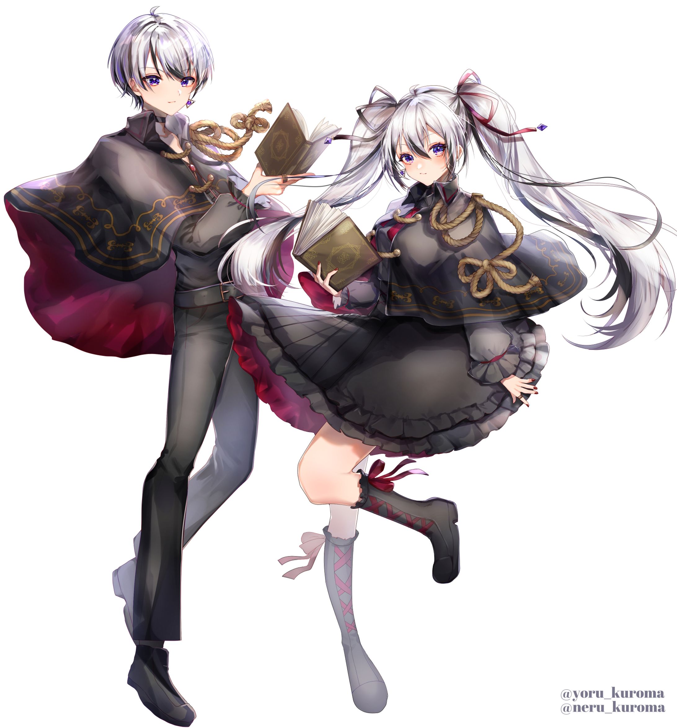 Vtuber/黒魔ヨル/黒魔ネル描き起こし-1